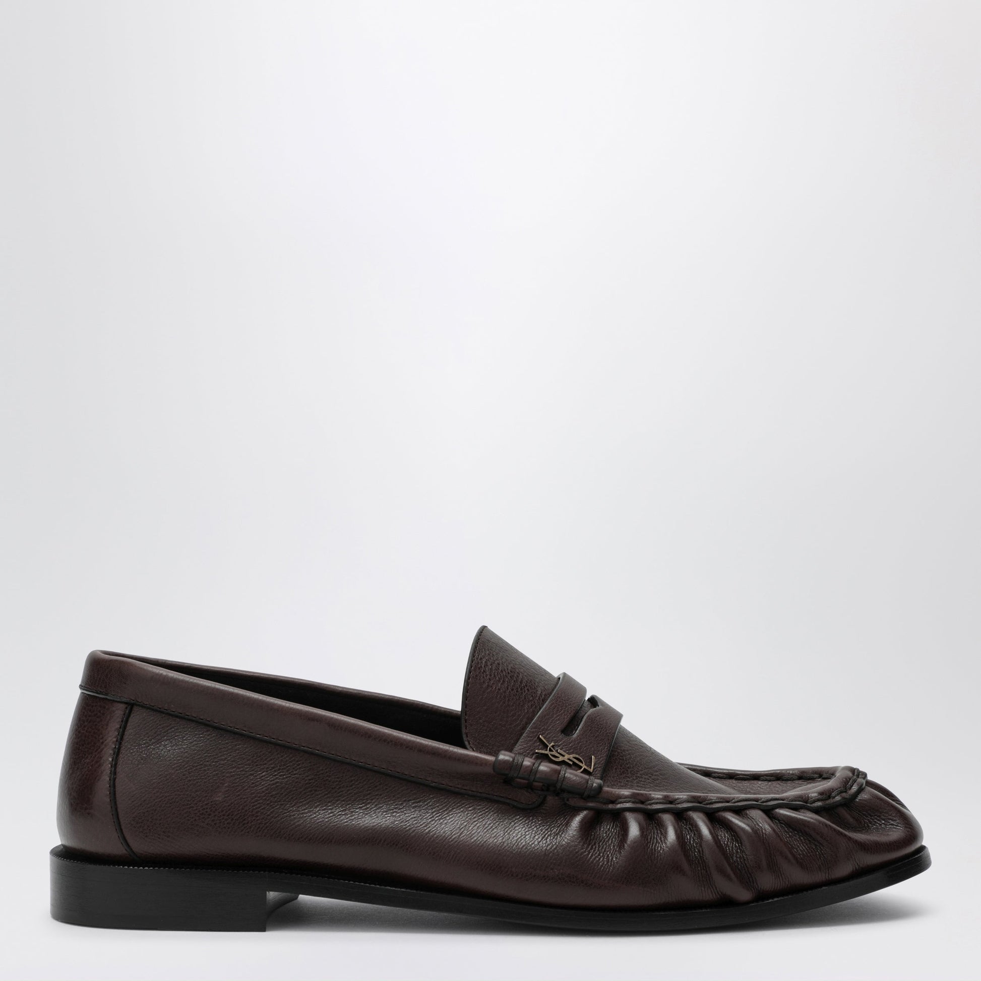Saint Laurent Brown Le Loafer Leather Loafers Men SAINT LAURENT