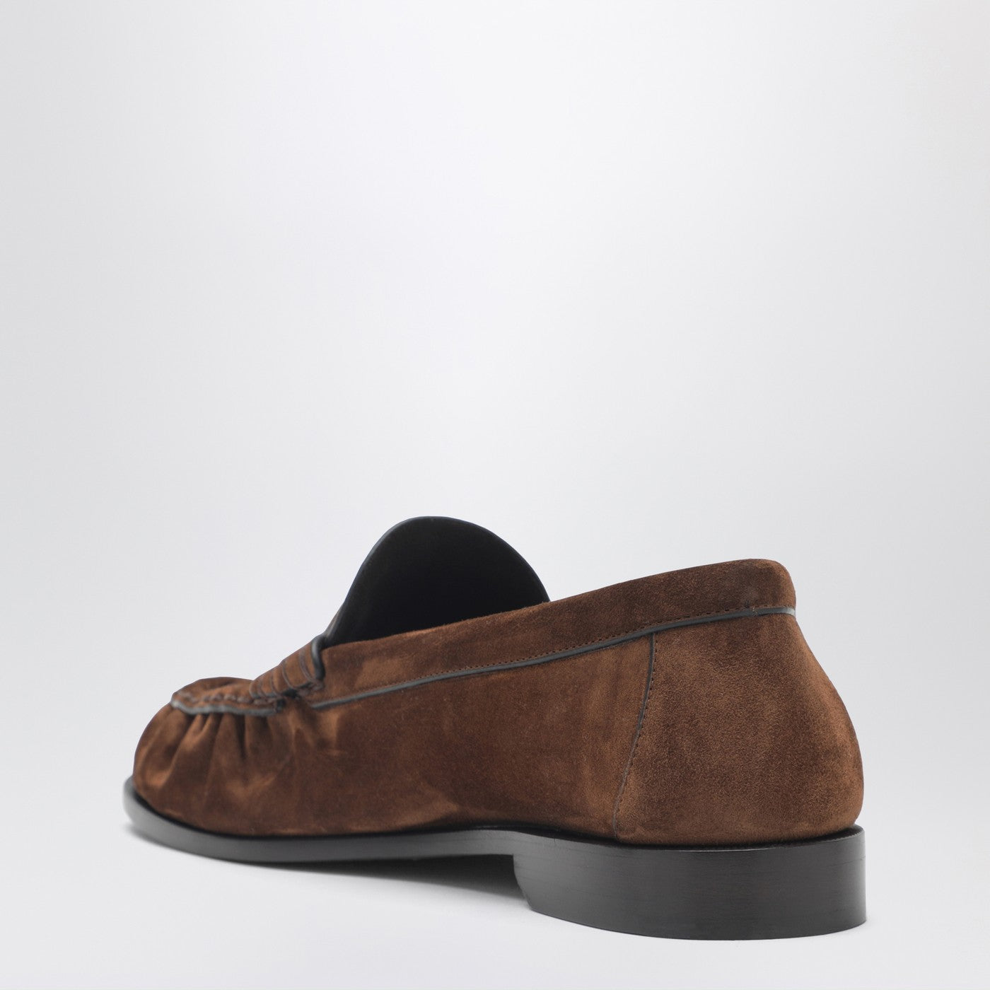 Saint Laurent Le Loafer Dark Havana Suede Loafers Men SAINT LAURENT