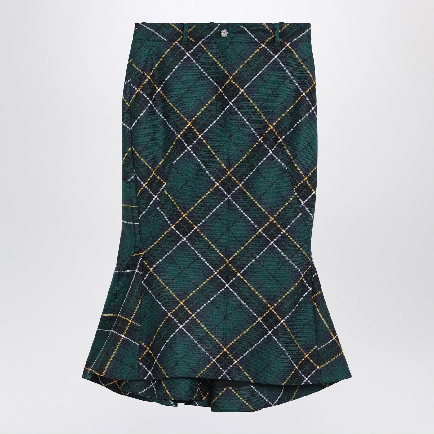 Alexander Mcqueen Flared Skirt In Wool Tartan Women ALEXANDER MCQUEEN
