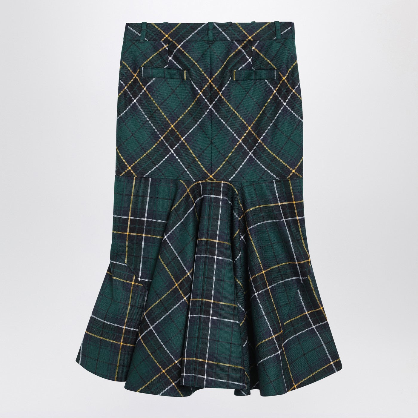 Alexander Mcqueen Flared Skirt In Wool Tartan Women ALEXANDER MCQUEEN