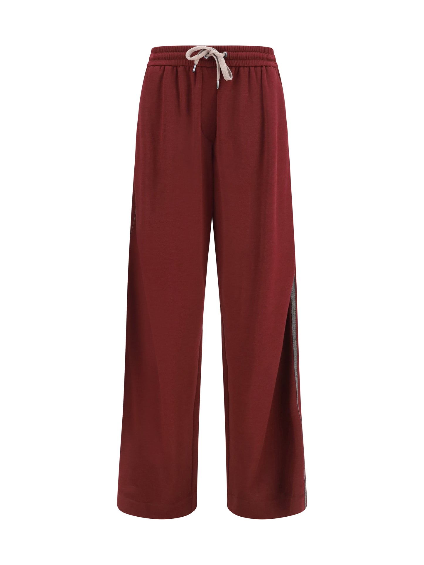 Brunello Cucinelli Women Cotton And Silk Track Pants BRUNELLO CUCINELLI