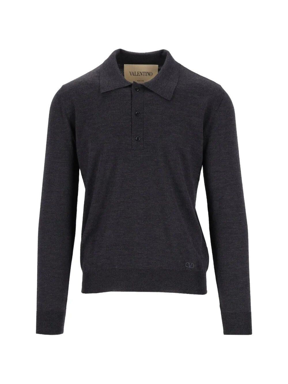 Valentino Garavani Men Wool Knit Polo Shirt VALENTINO GARAVANI