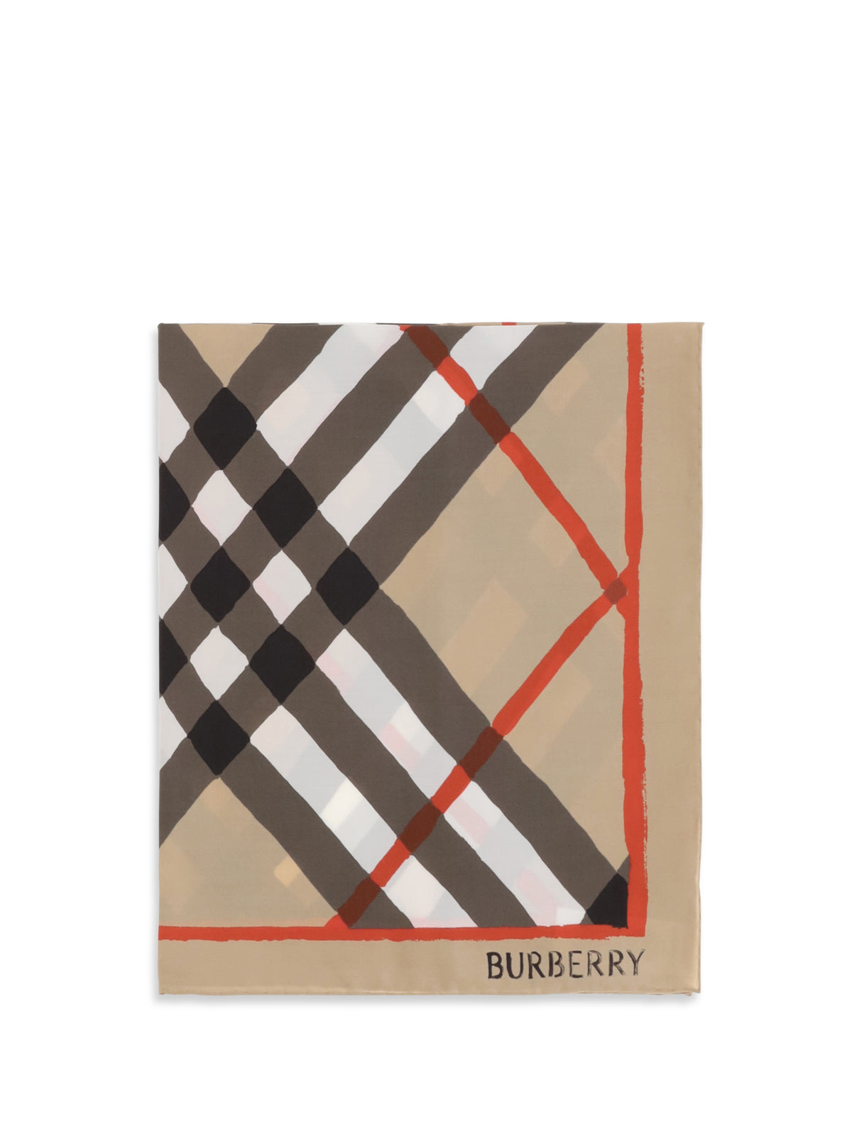 Burberry Women Silk Watercolour Check Scarf BURBERRY