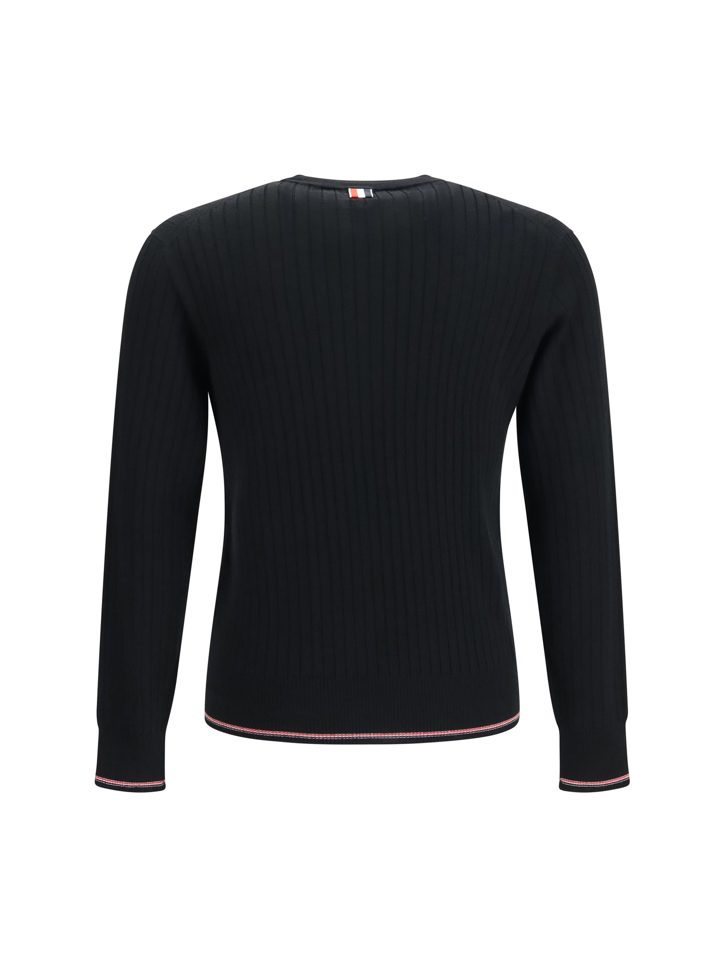 Thom Browne Men Crewneck Cotton Knit Sweater With 4-Bar Detail THOM BROWNE