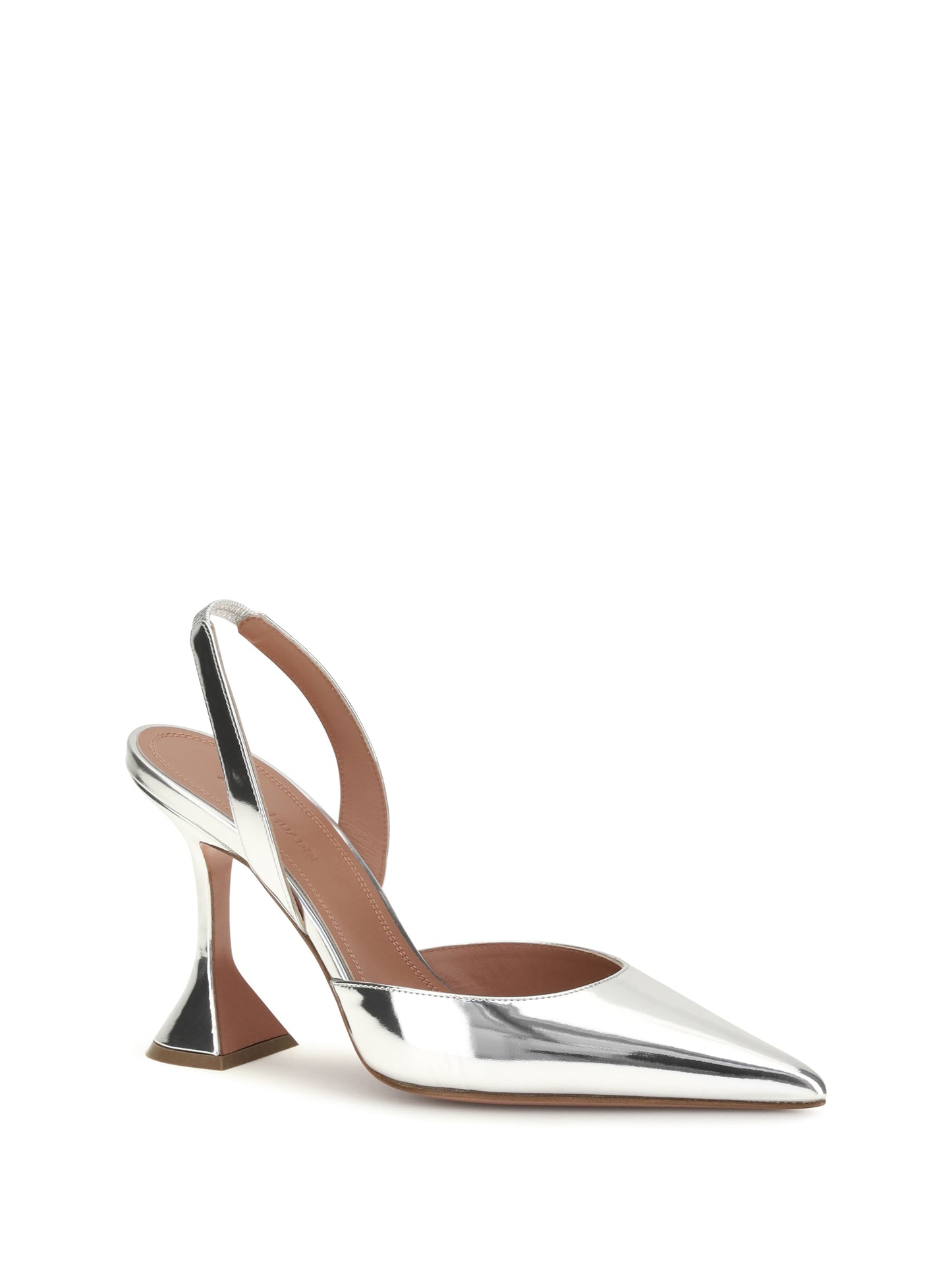 Amina Muaddi Women Holli Mirror-Finish Slingback Pumps AMINA MUADDI