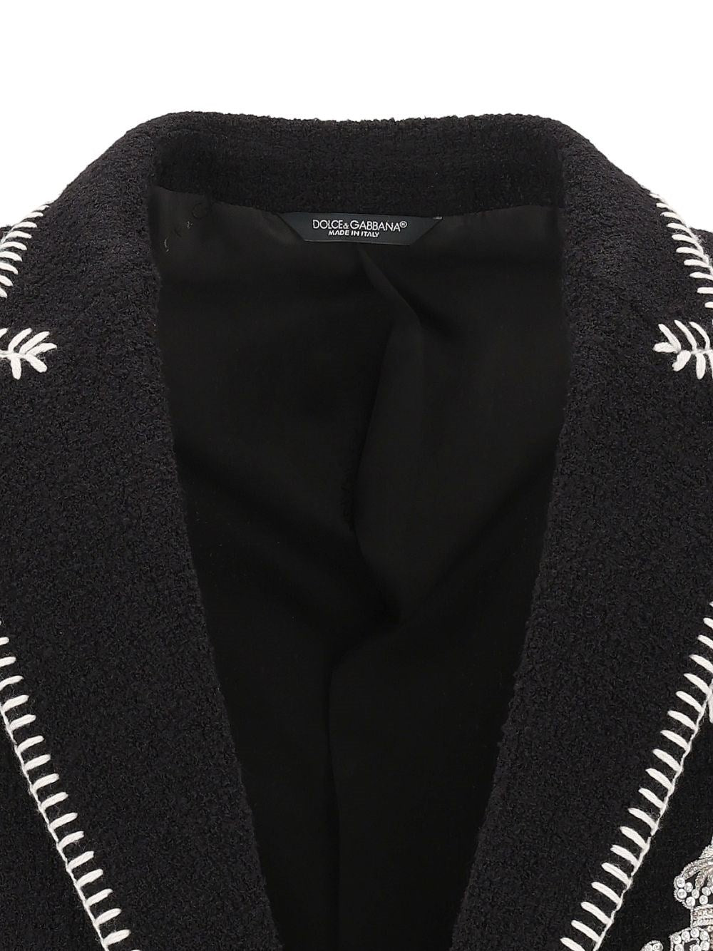 Dolce & Gabbana Men Single-Breasted Blazer With Embroidery DOLCE & GABBANA