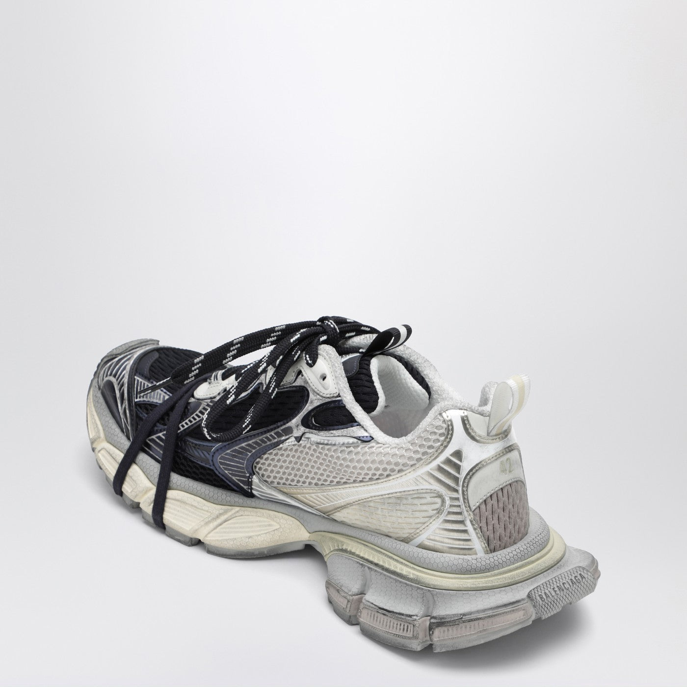 Balenciaga 3Xl Split Logo Sneakers In Light Yellow/Red/Navy Men BALENCIAGA