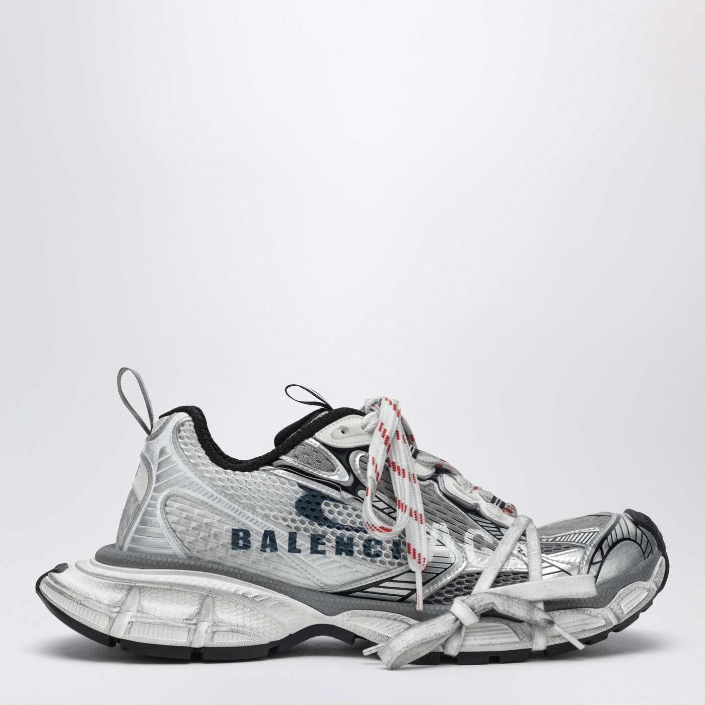 Balenciaga 3Xl Split Logo Sneakers In White/Navy/Grey Men BALENCIAGA