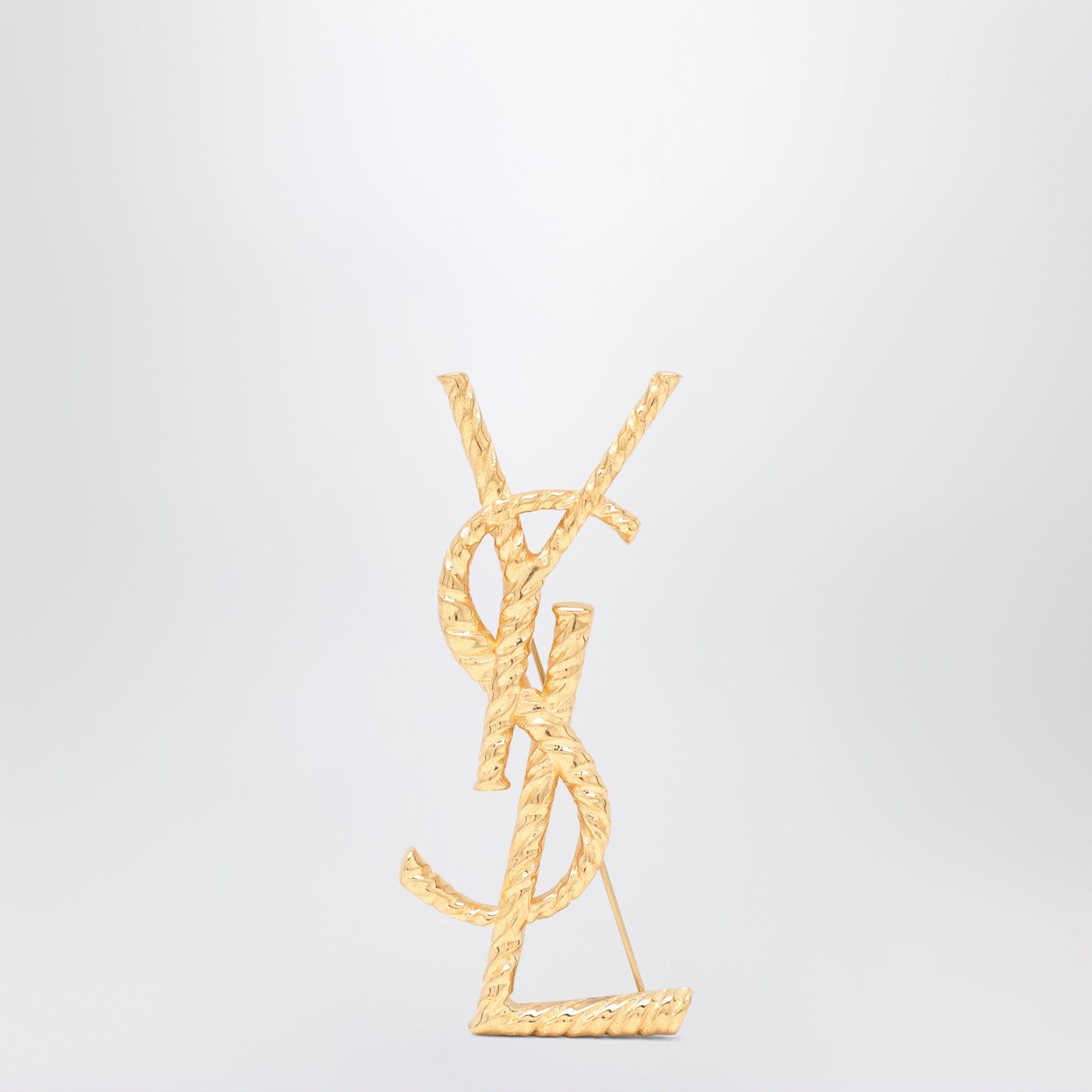 Saint Laurent Cassandre Brooch In Gold-Plated Metal Women SAINT LAURENT