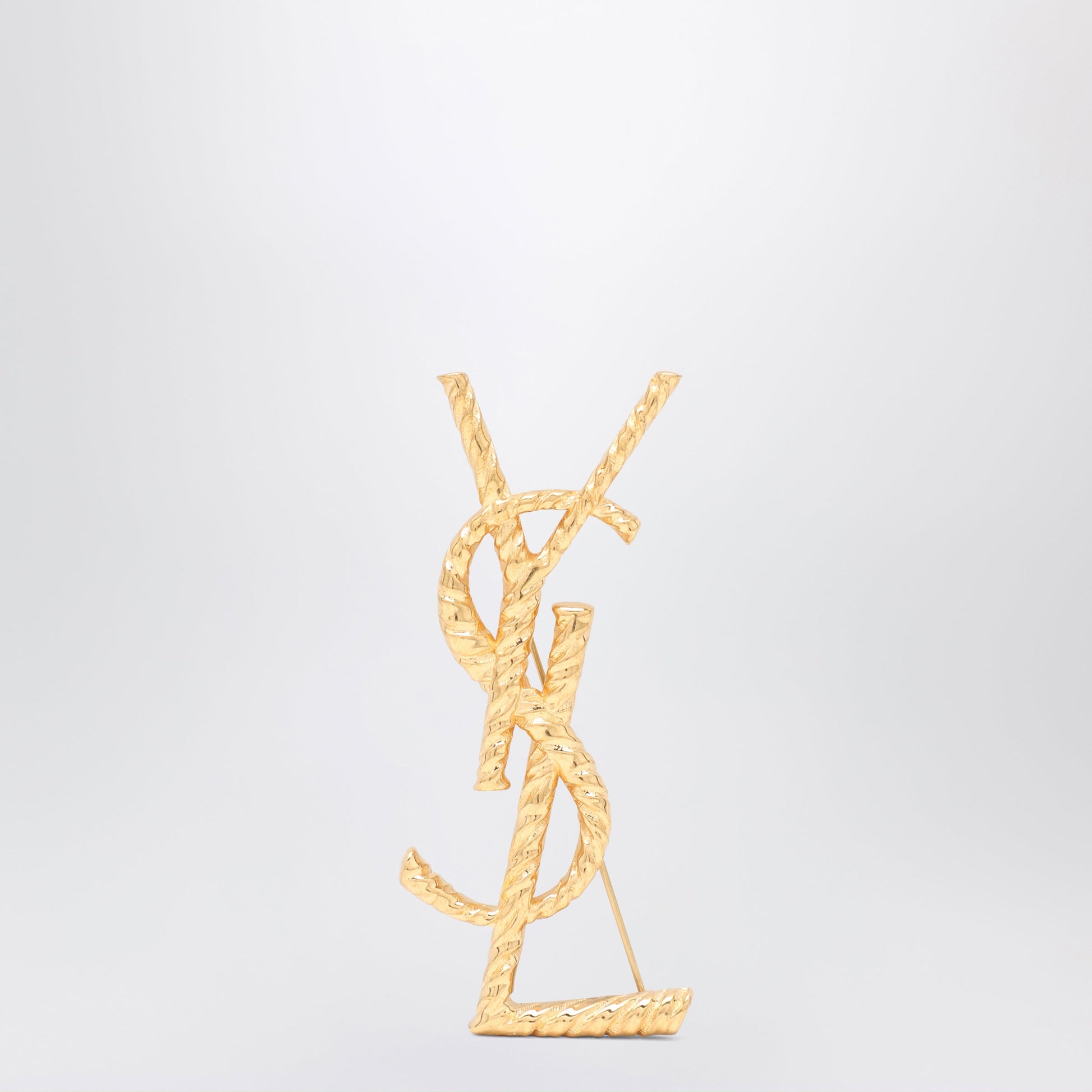 Saint Laurent Cassandre Brooch In Gold-Plated Metal Women SAINT LAURENT