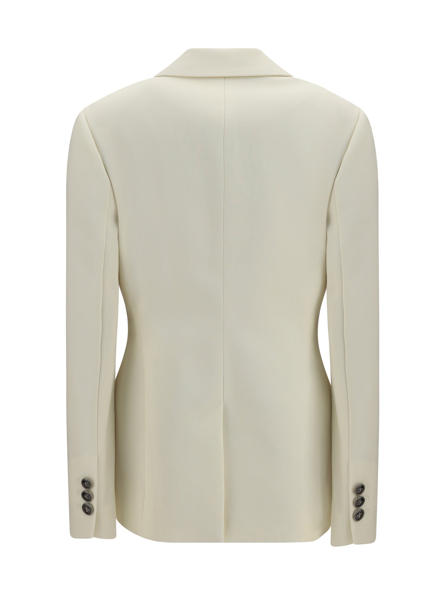 Versace Women Stretch Wool Blazer With Embroidered Lapels VERSACE