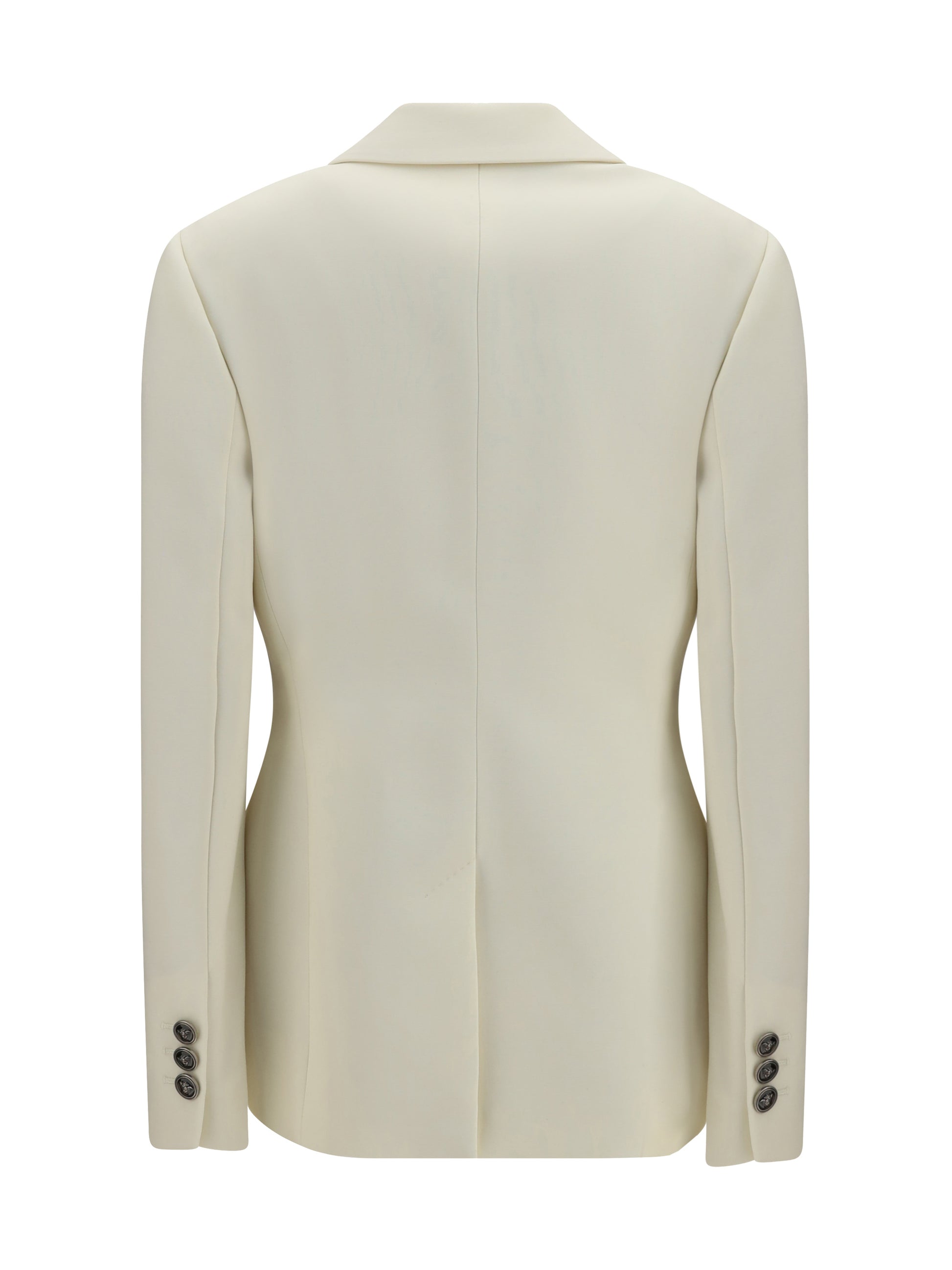 Versace Women Stretch Wool Blazer With Embroidered Lapels VERSACE