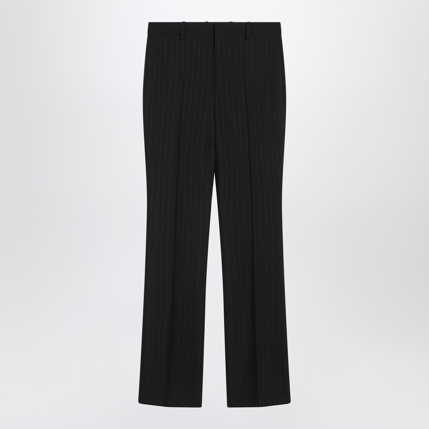 Gucci Black Wool Pinstripe Trousers Women GUCCI
