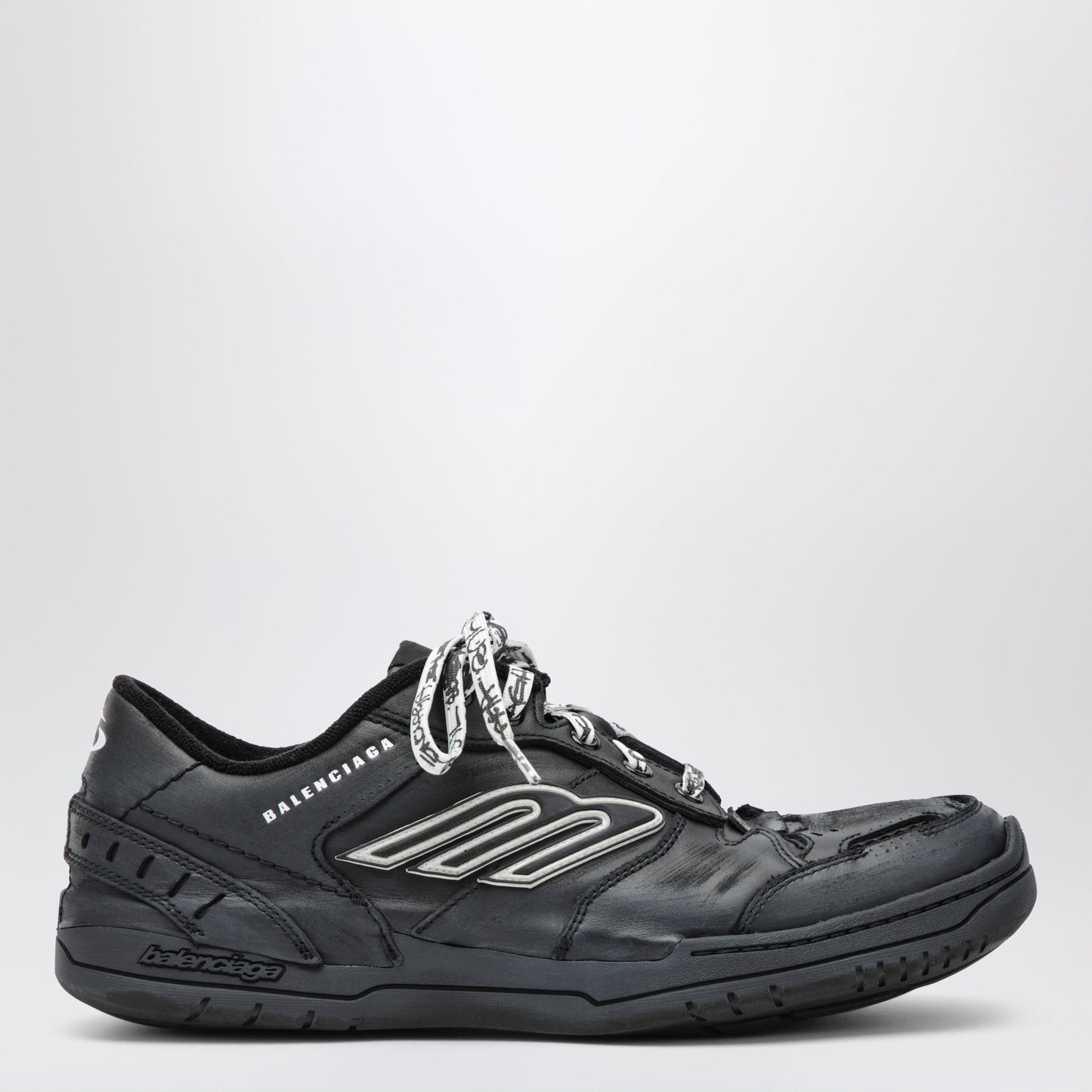 Balenciaga Hamptons Worn-Out Black Sneakers Men BALENCIAGA
