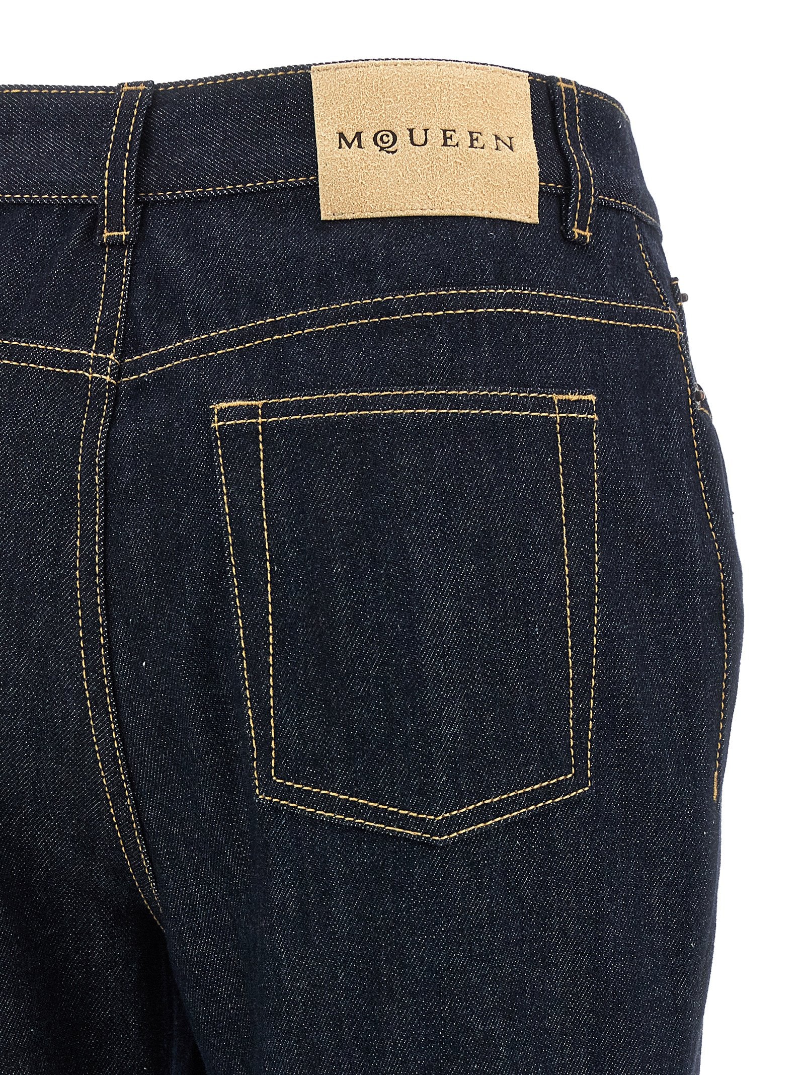Mcqueen Women Straight Leg Jeans ALEXANDER MCQUEEN