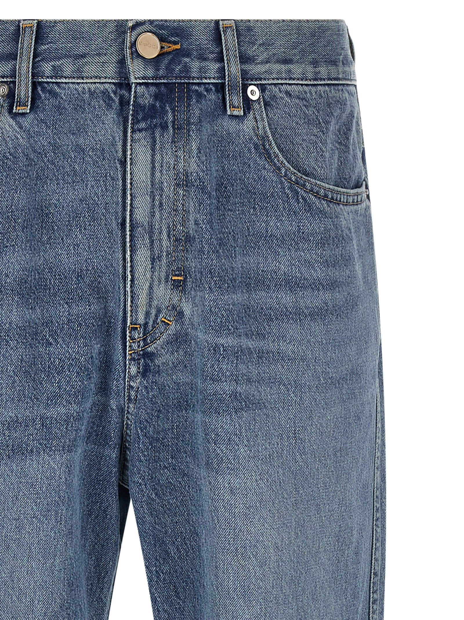 Gucci Men Délavé Effect Denim Jeans GUCCI