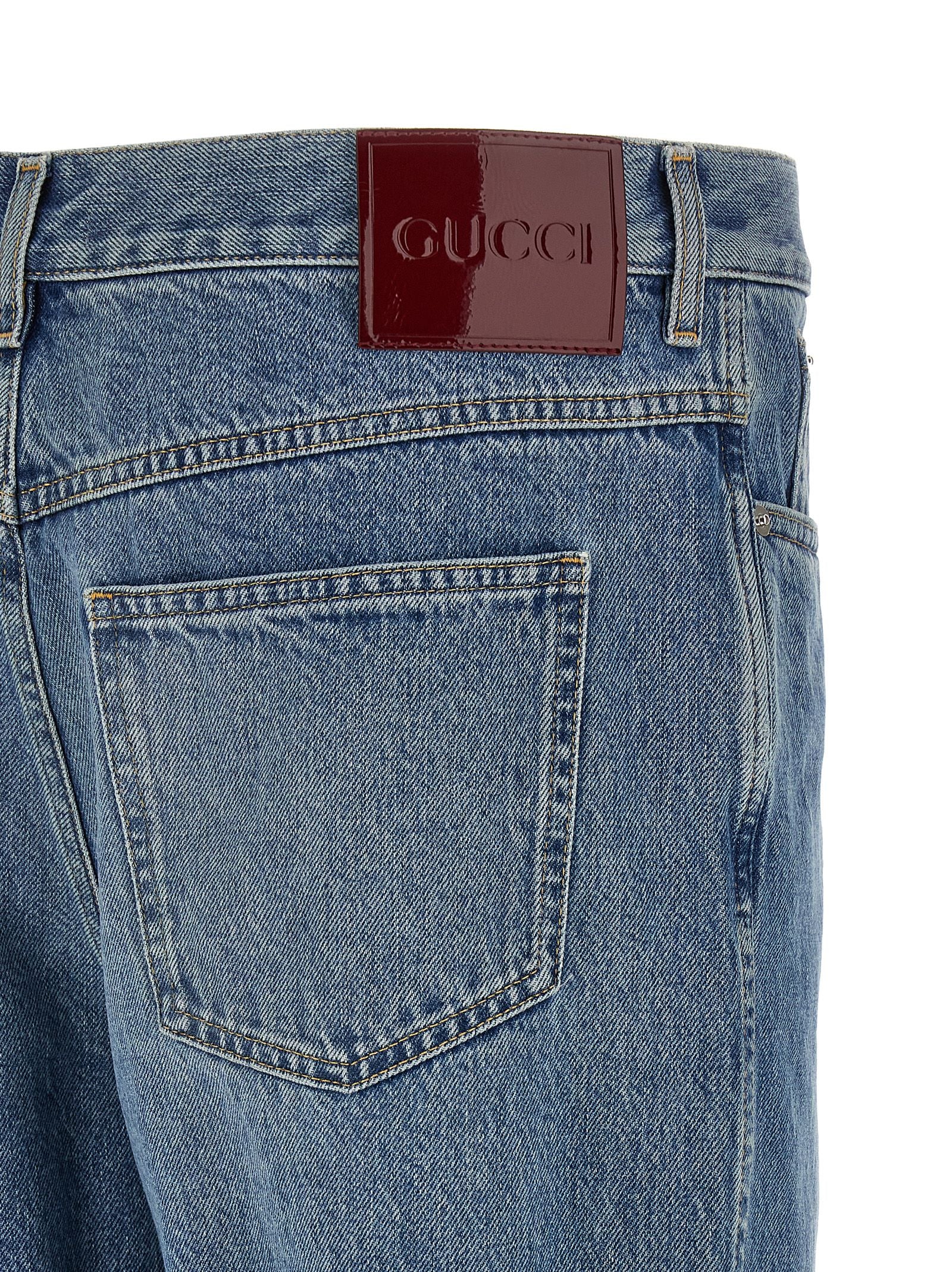 Gucci Men Délavé Effect Denim Jeans GUCCI