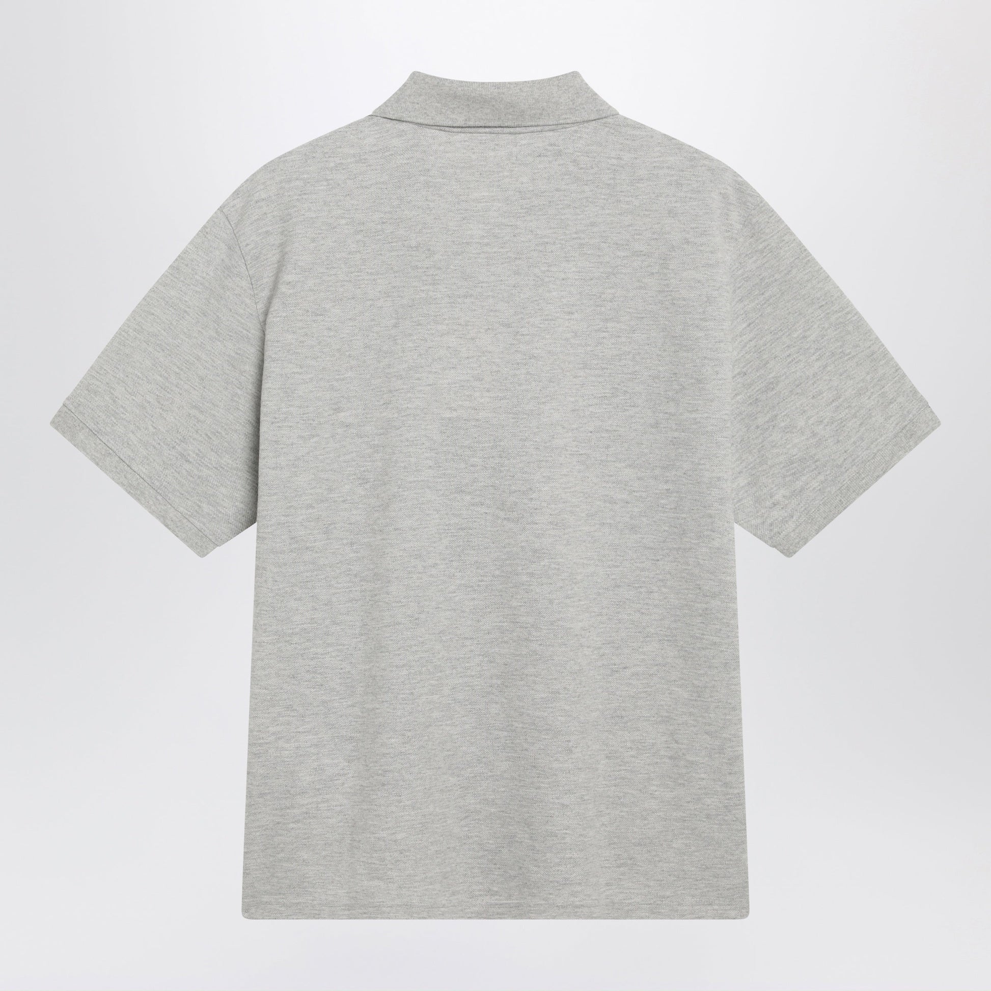 Saint Laurent Grey Cotton Pique Polo With Cassandre Logo Men SAINT LAURENT
