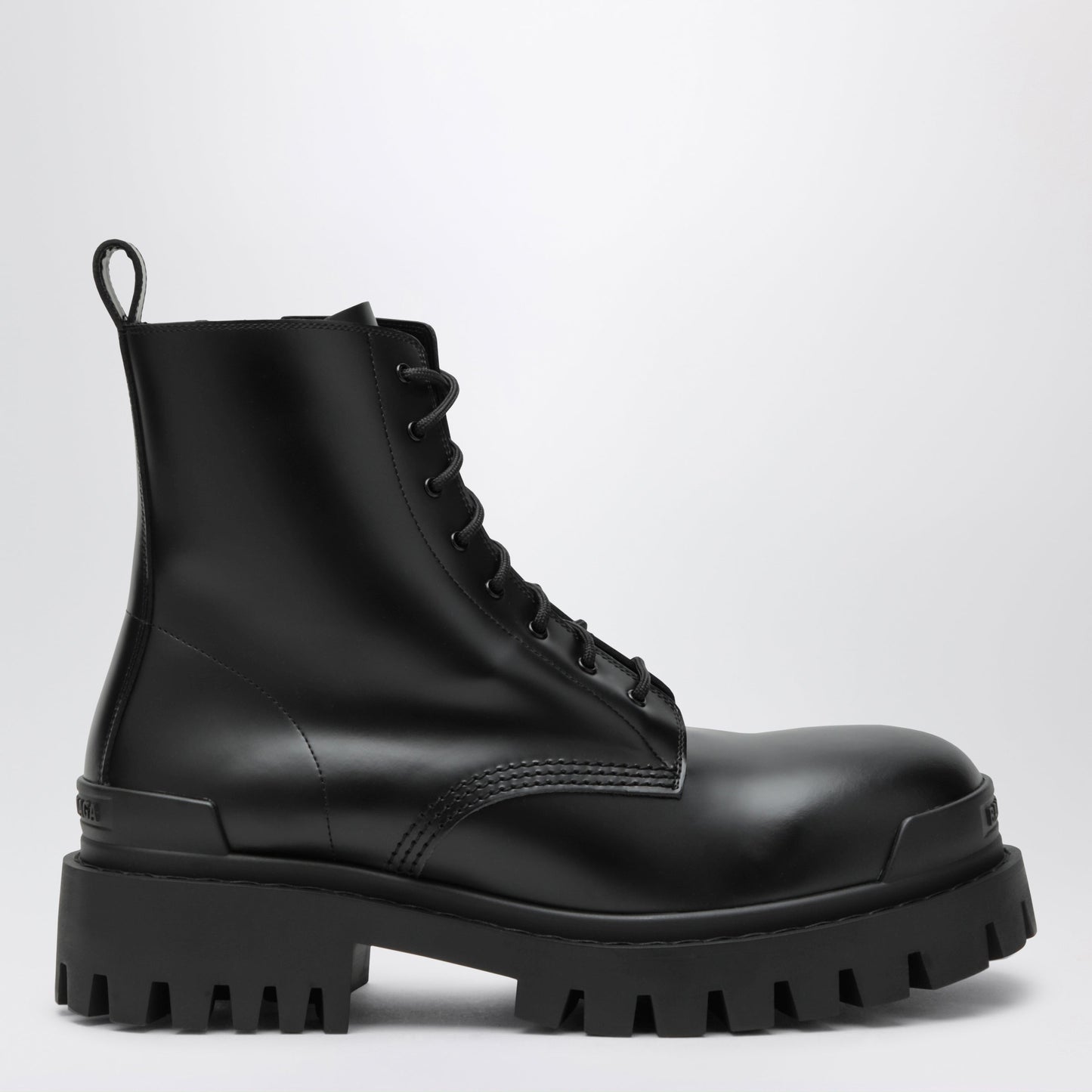 Balenciaga Black Combat Leather Boots Men BALENCIAGA