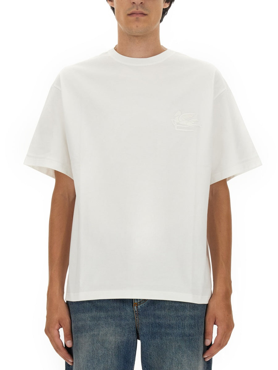Etro Men T-Shirt With Pegasus Embroidery ETRO