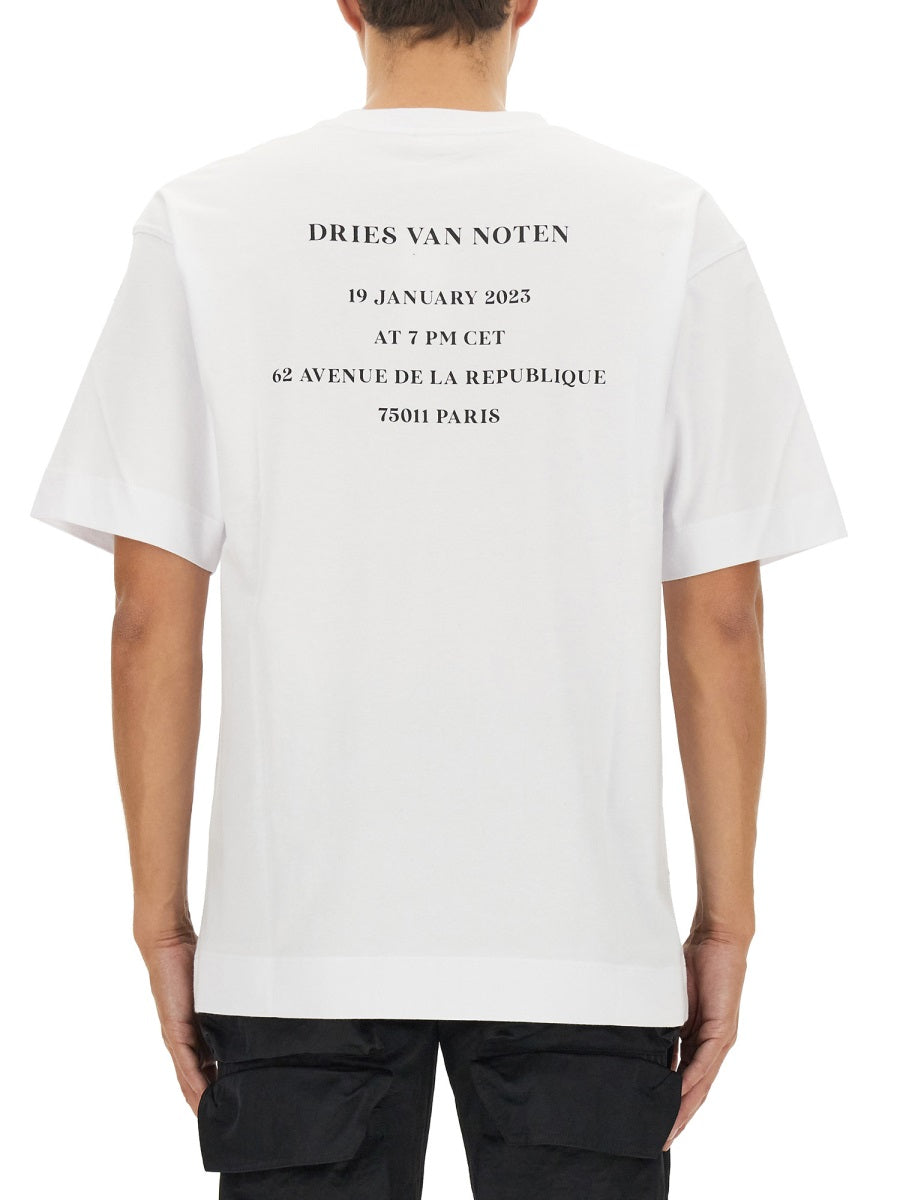 Dries Van Noten Men Logo Print T-Shirt DRIES VAN NOTEN