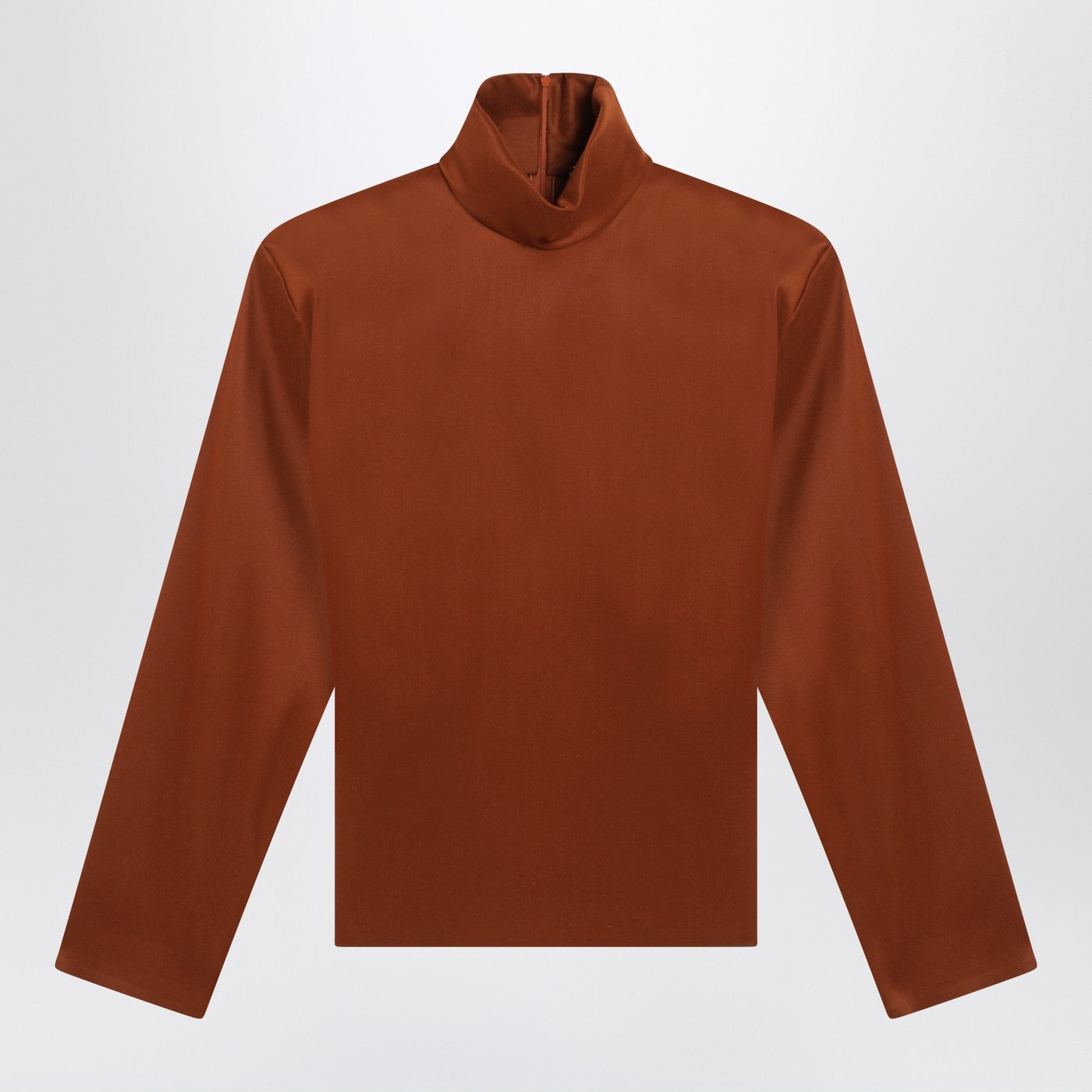 Saint Laurent Caramel Silk-Blend Blouse Women SAINT LAURENT