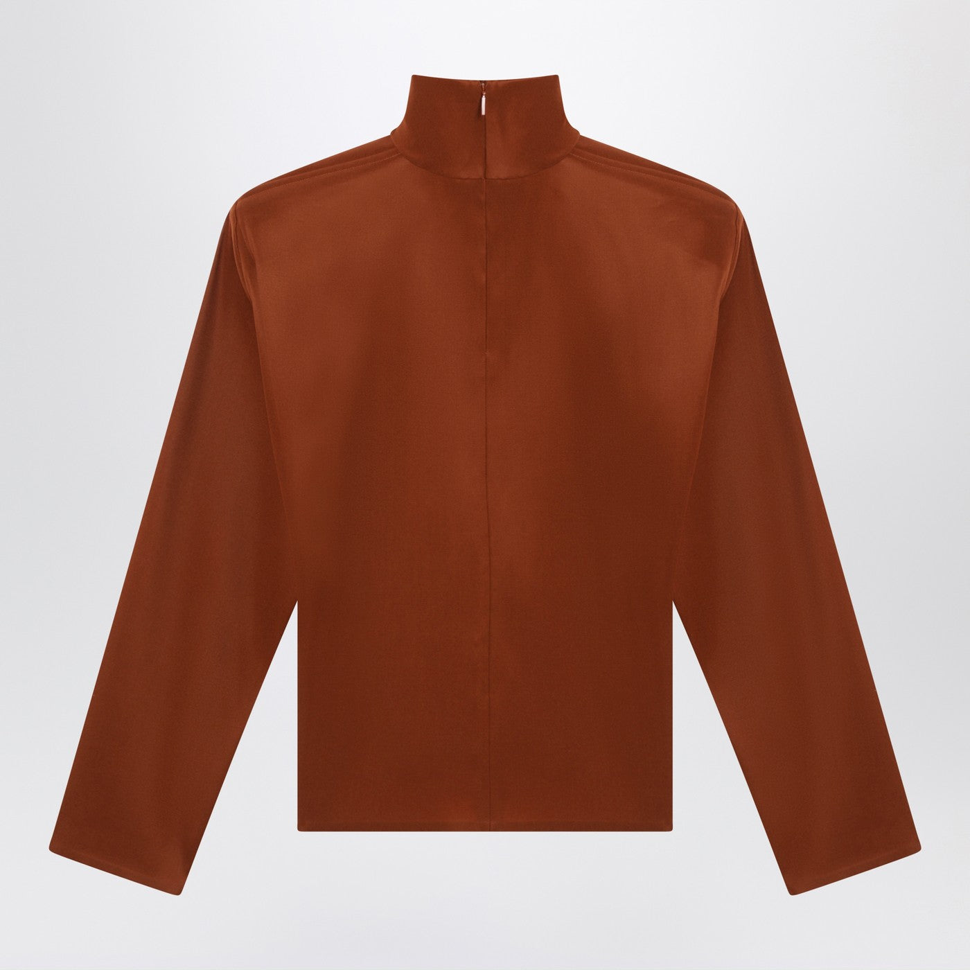 Saint Laurent Caramel Silk-Blend Blouse Women SAINT LAURENT