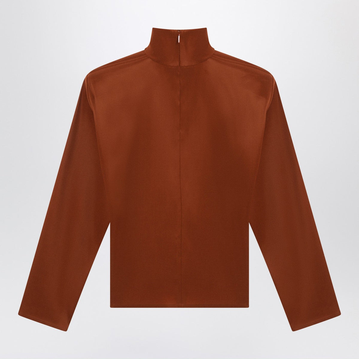 Saint Laurent Caramel Silk-Blend Blouse Women SAINT LAURENT