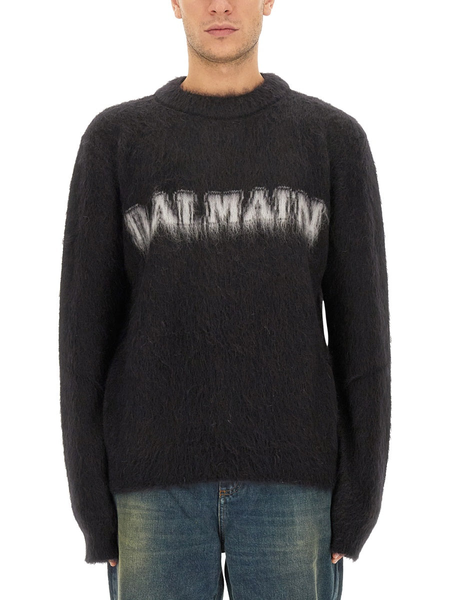 Balmain Men Retro Logo Pullover BALMAIN