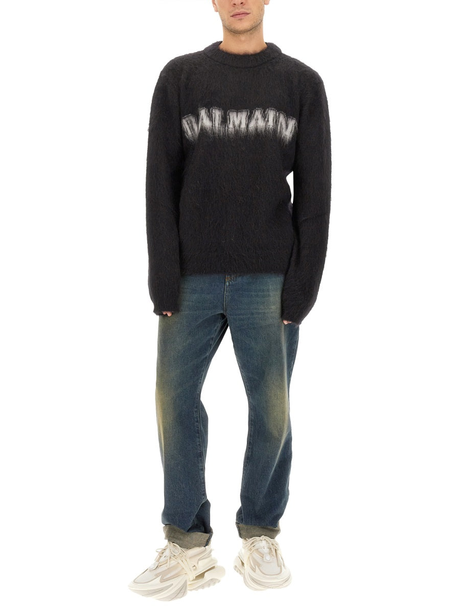 Balmain Men Retro Logo Pullover BALMAIN