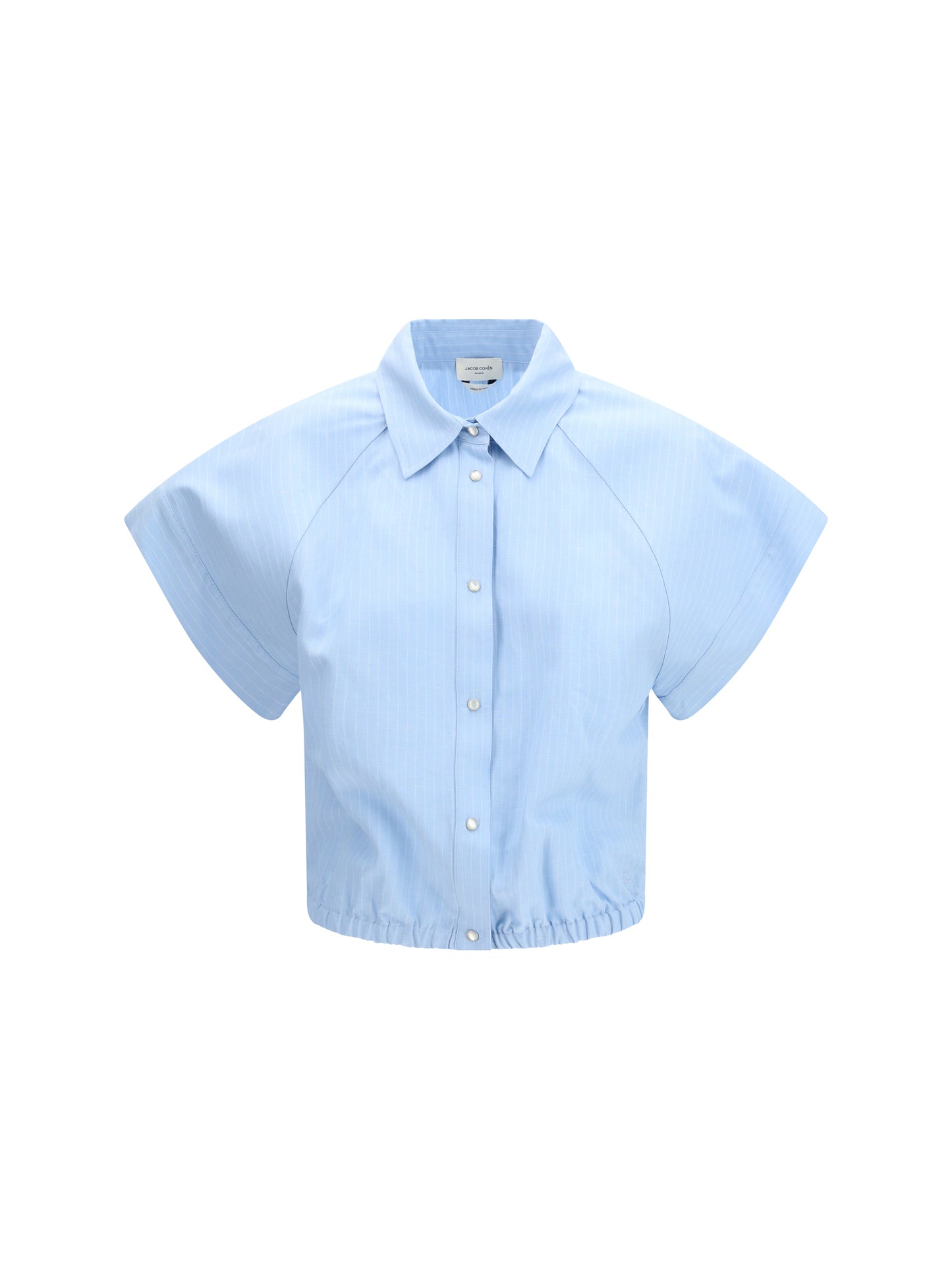 Jacob Cohen Women Short-Sleeve Shirt In Striped Viscose And Linen Canvas JACOB COHEN