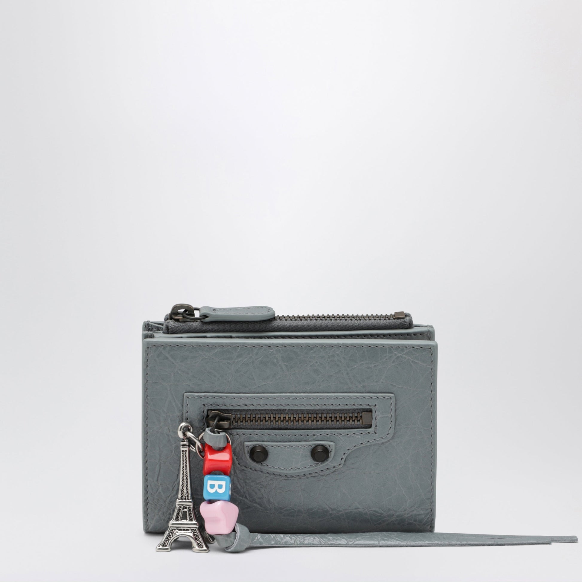 Balenciaga Le City Bifold Lambskin Wallet In Blue-Grey Women BALENCIAGA