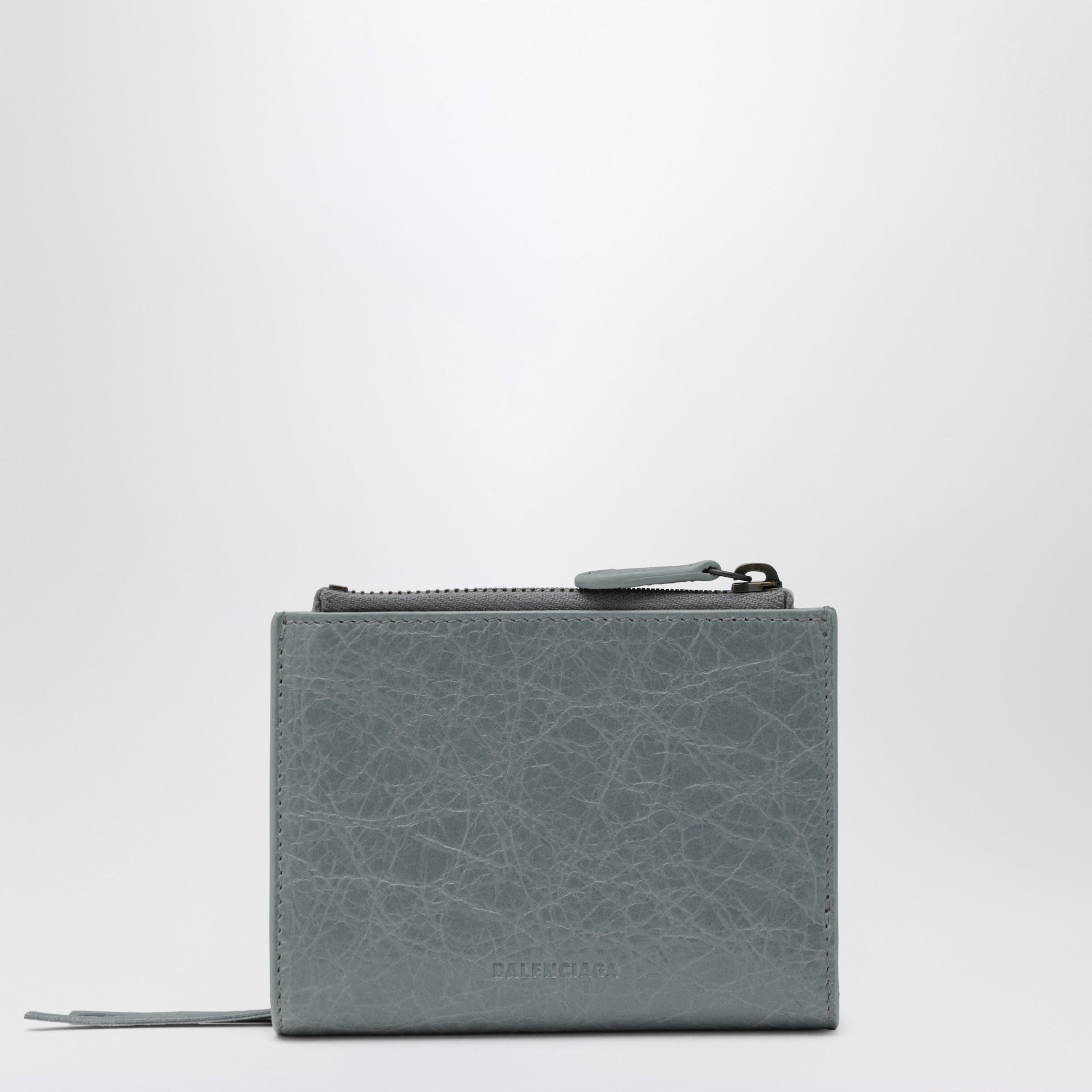 Balenciaga Le City Bifold Lambskin Wallet In Blue-Grey Women BALENCIAGA