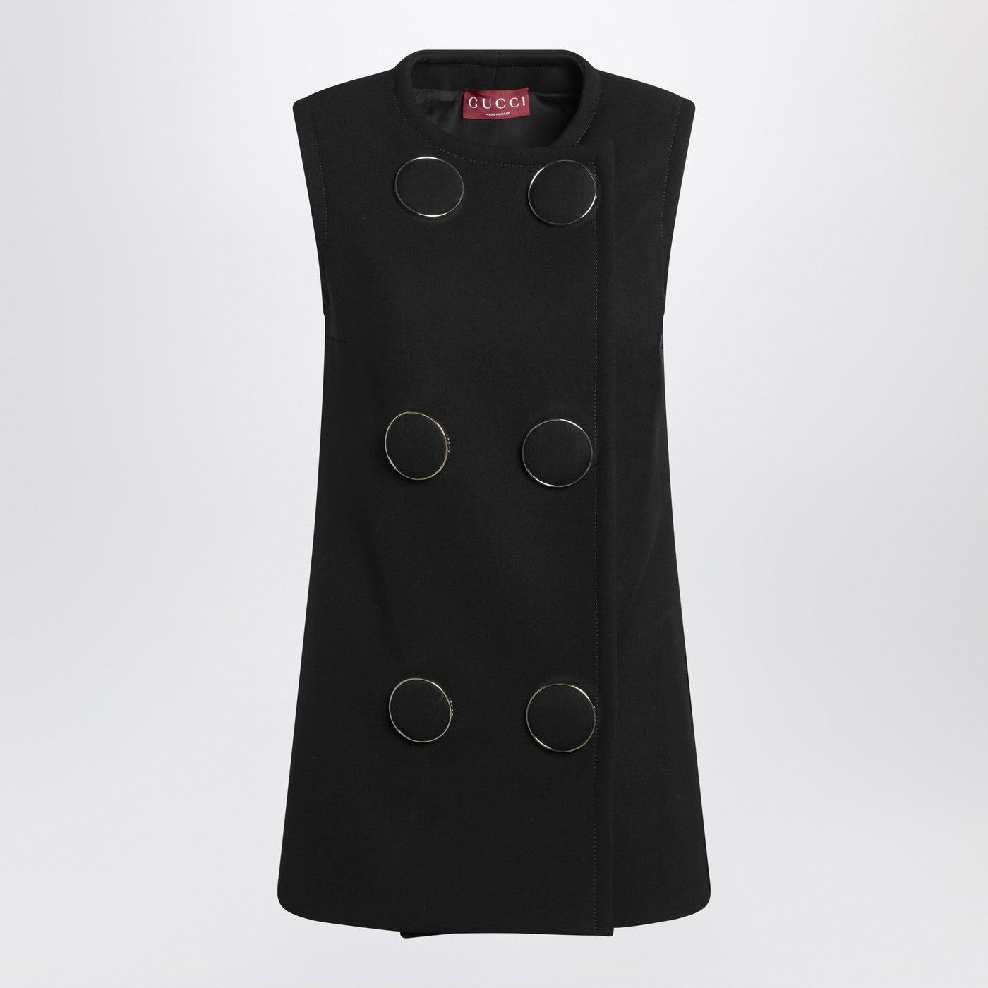 Gucci Black Vest With Large Buttons Women GUCCI