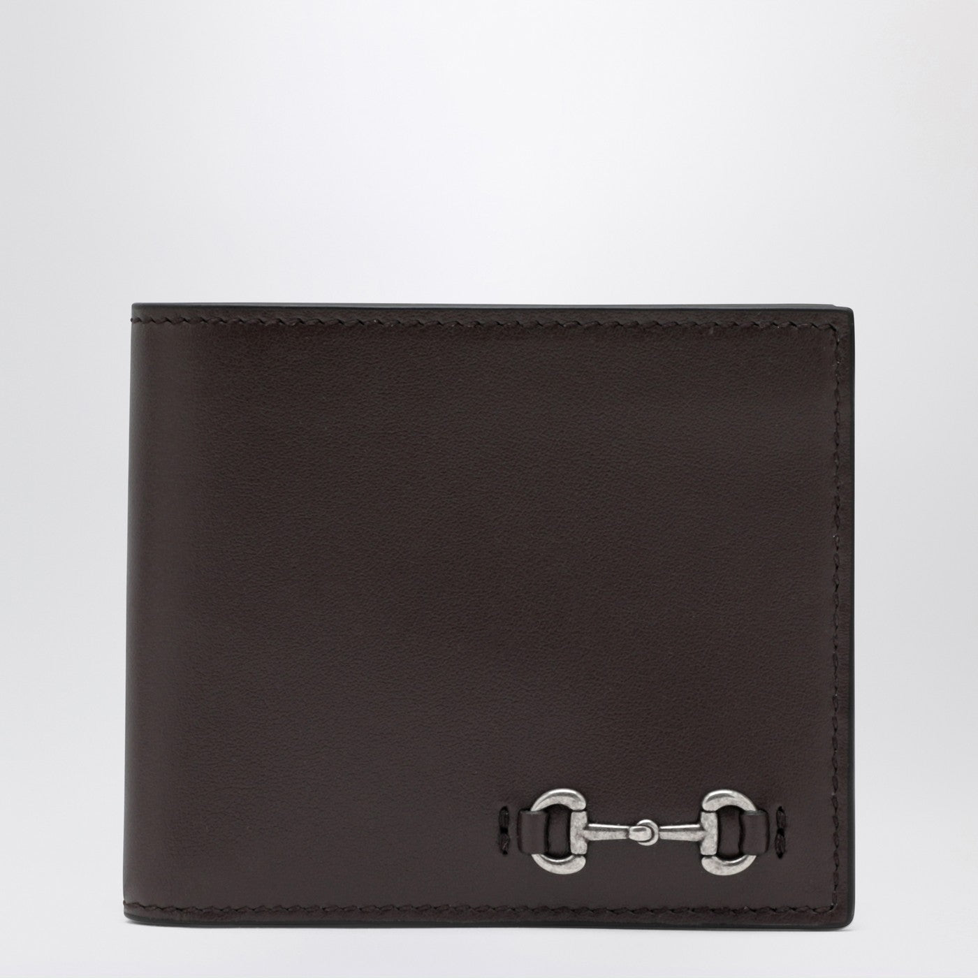 Gucci Cocoa Bi-Fold Wallet With Horsebit Men GUCCI