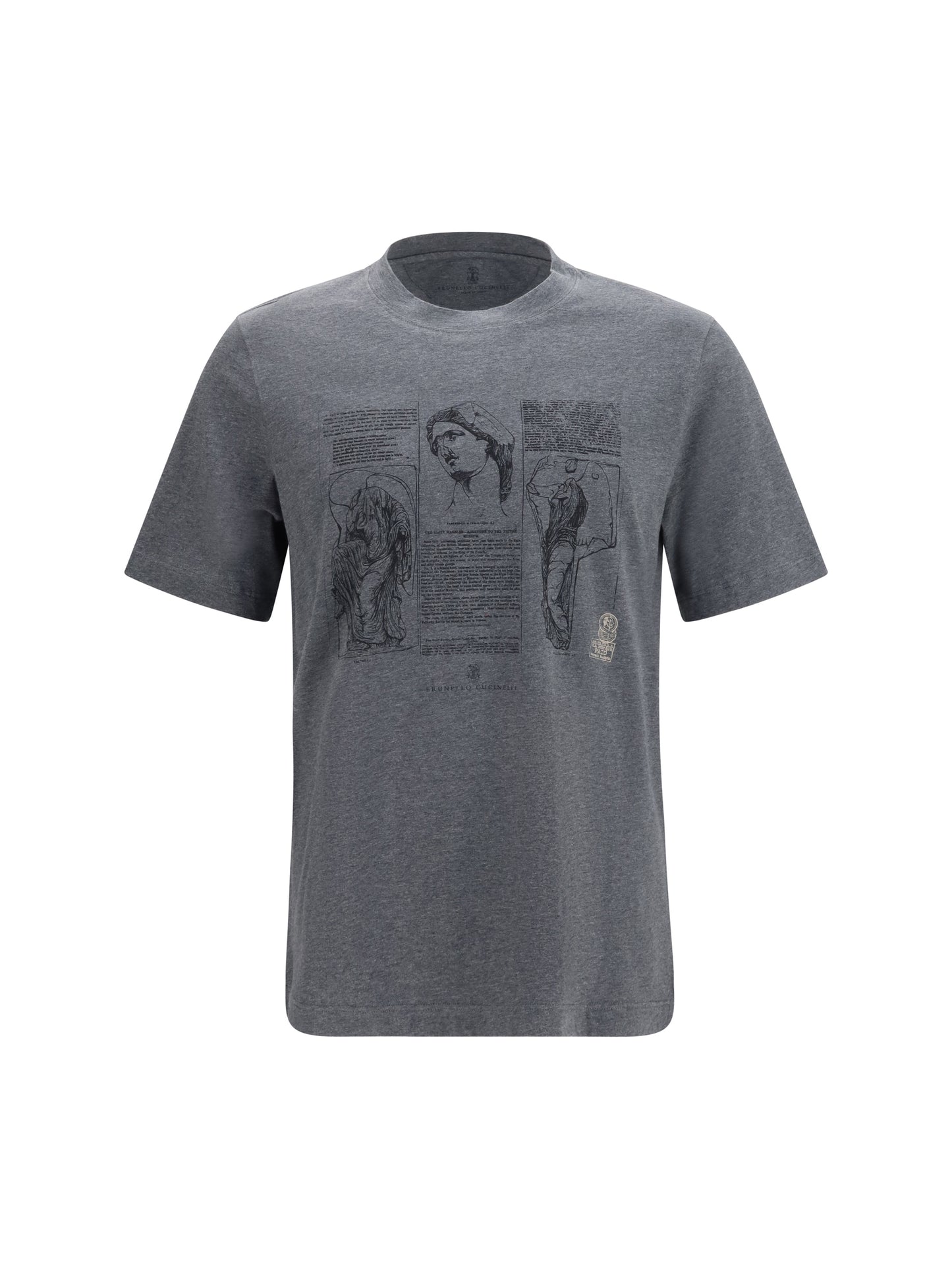 Brunello Cucinelli Men Cotton Printed T-Shirt BRUNELLO CUCINELLI