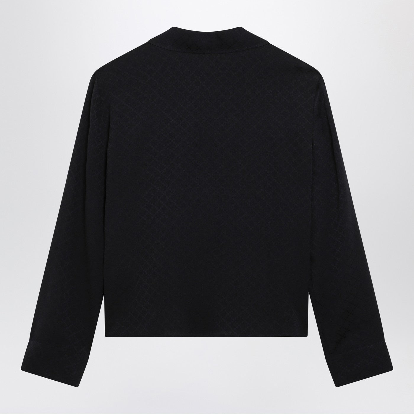 Gucci Blue Jacquard Silk-Blend Shirt Women GUCCI