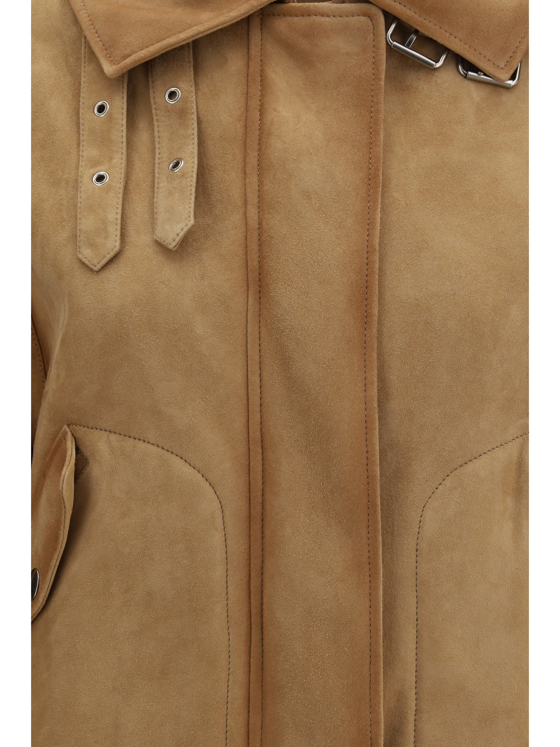 Ermanno Scervino Women Heritage Detail Suede Aviator Bomber Jacket ERMANO SCERVINO
