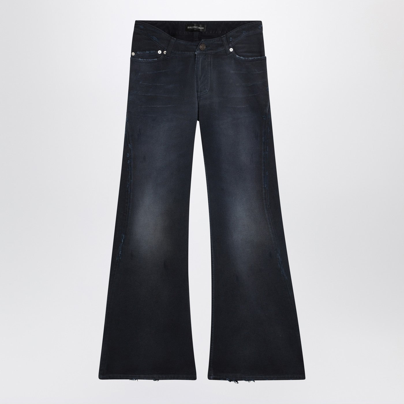 Balenciaga Navy Blue Jeans With Curved Waist Women BALENCIAGA