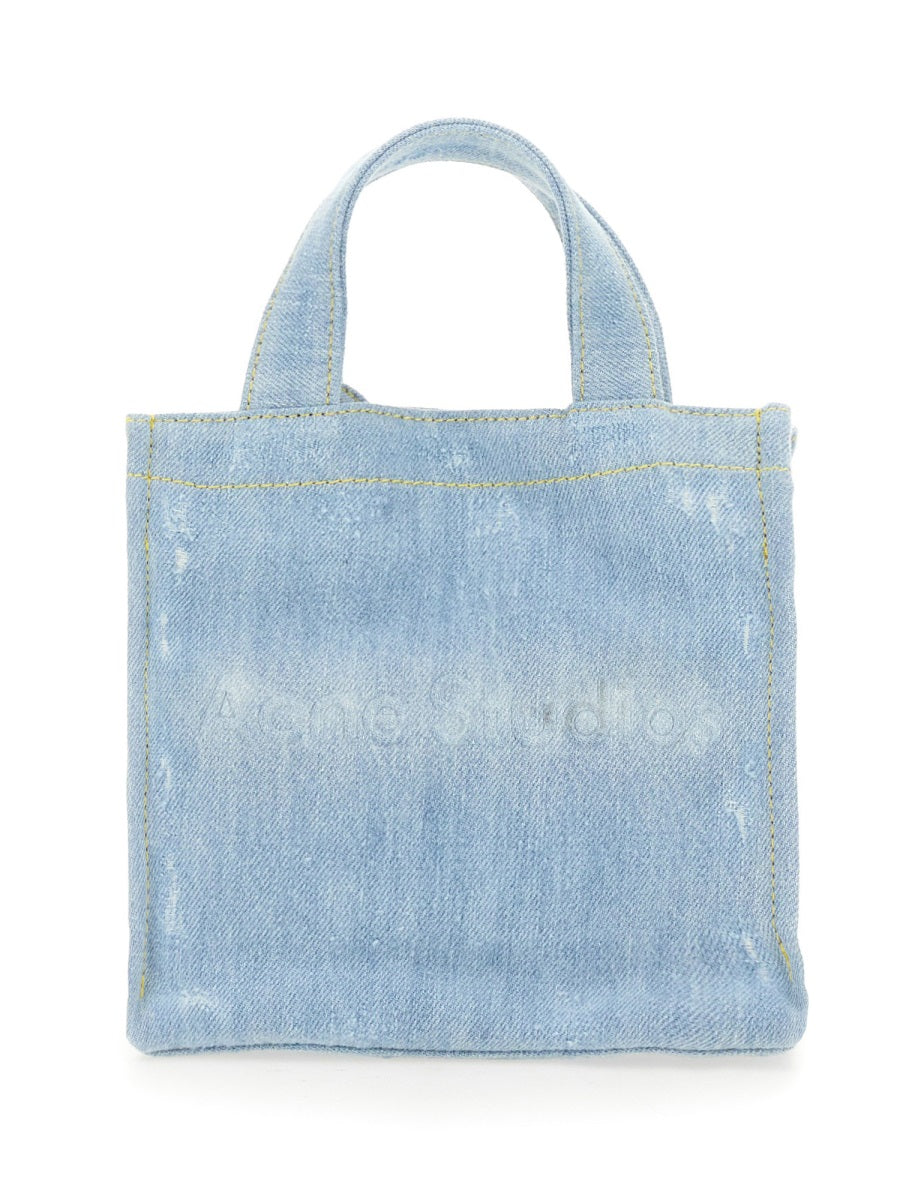 Acne Studios Women Mini Denim Shopper Bag With Logo ACNE STUDIOS