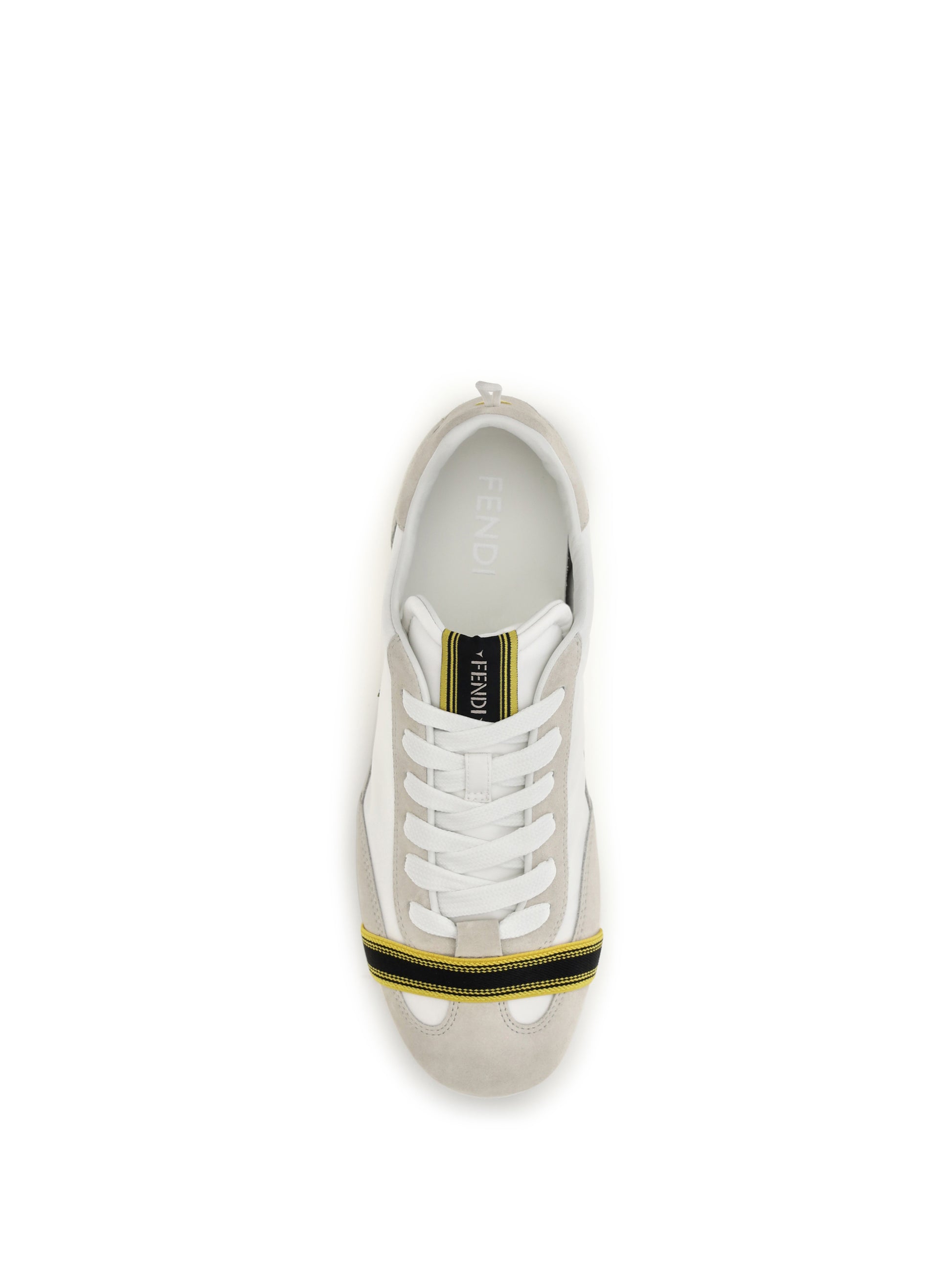 Fendi Men Wrap Suede And Fabric Sneakers FENDI
