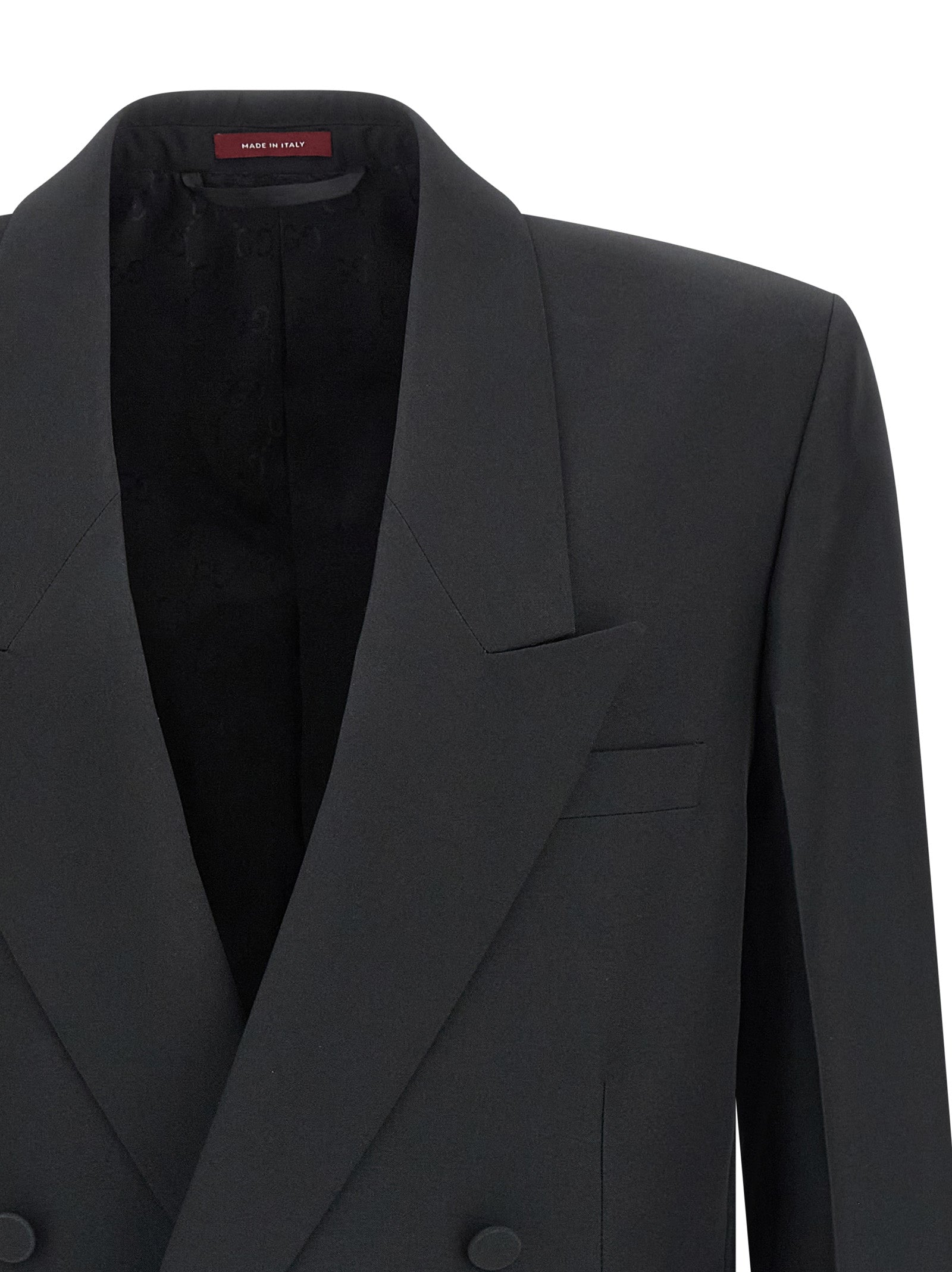 Gucci Men Double-Breasted Technical Panama Blazer GUCCI