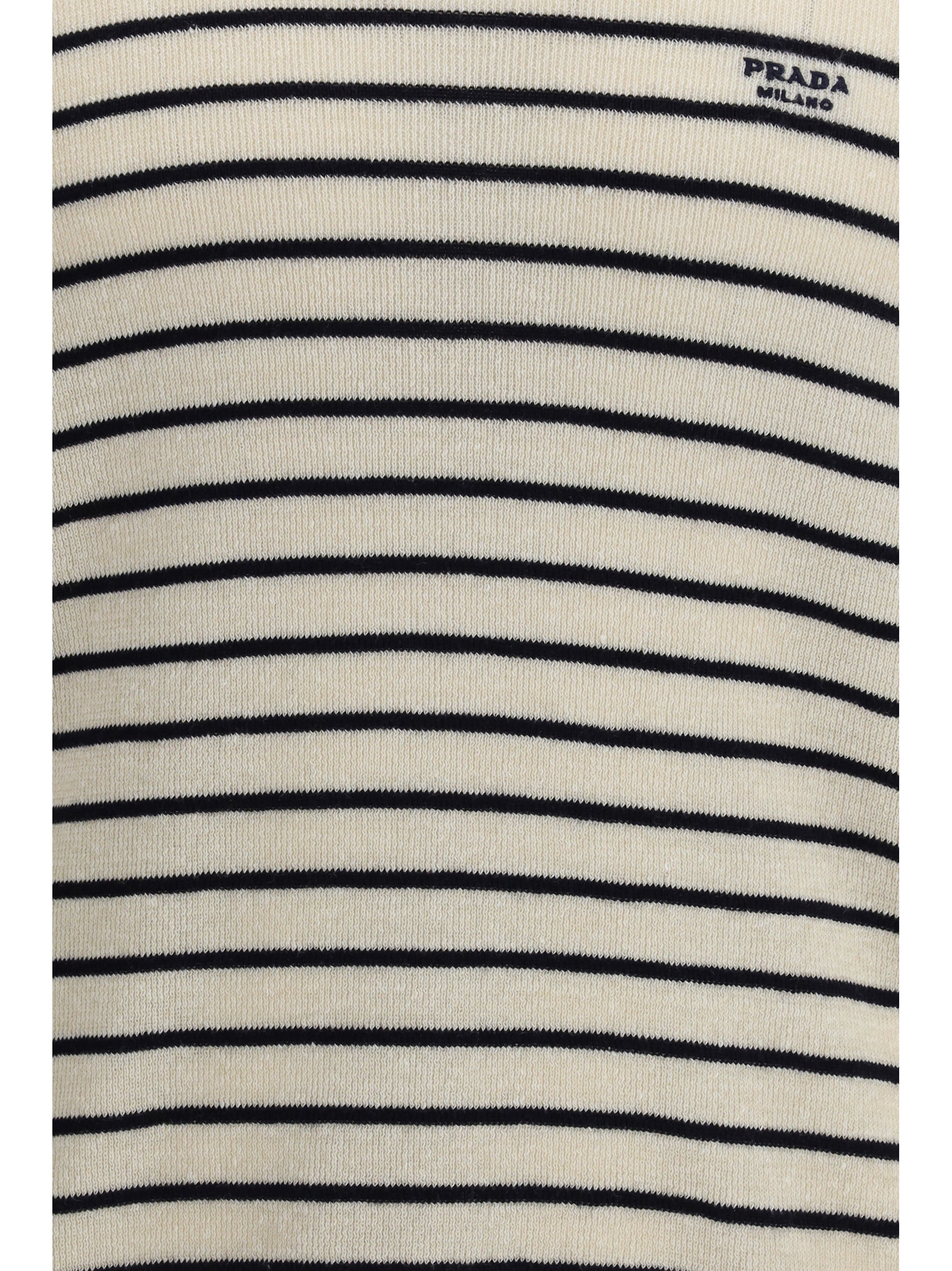 Prada Men Jacquard Wool And Cotton Blend Sweater PRADA