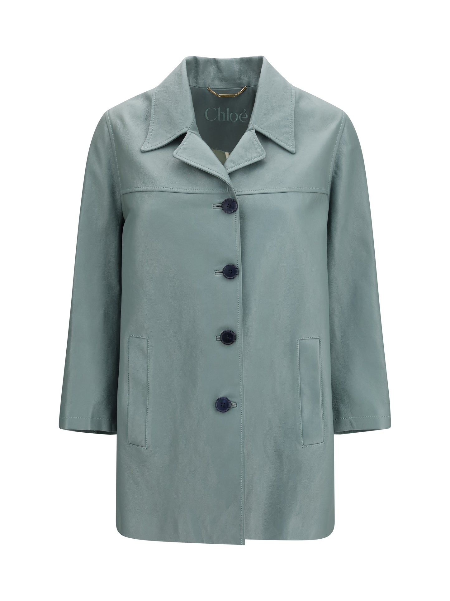 Chloé Women Long Lambskin Leather Jacket CHLOE