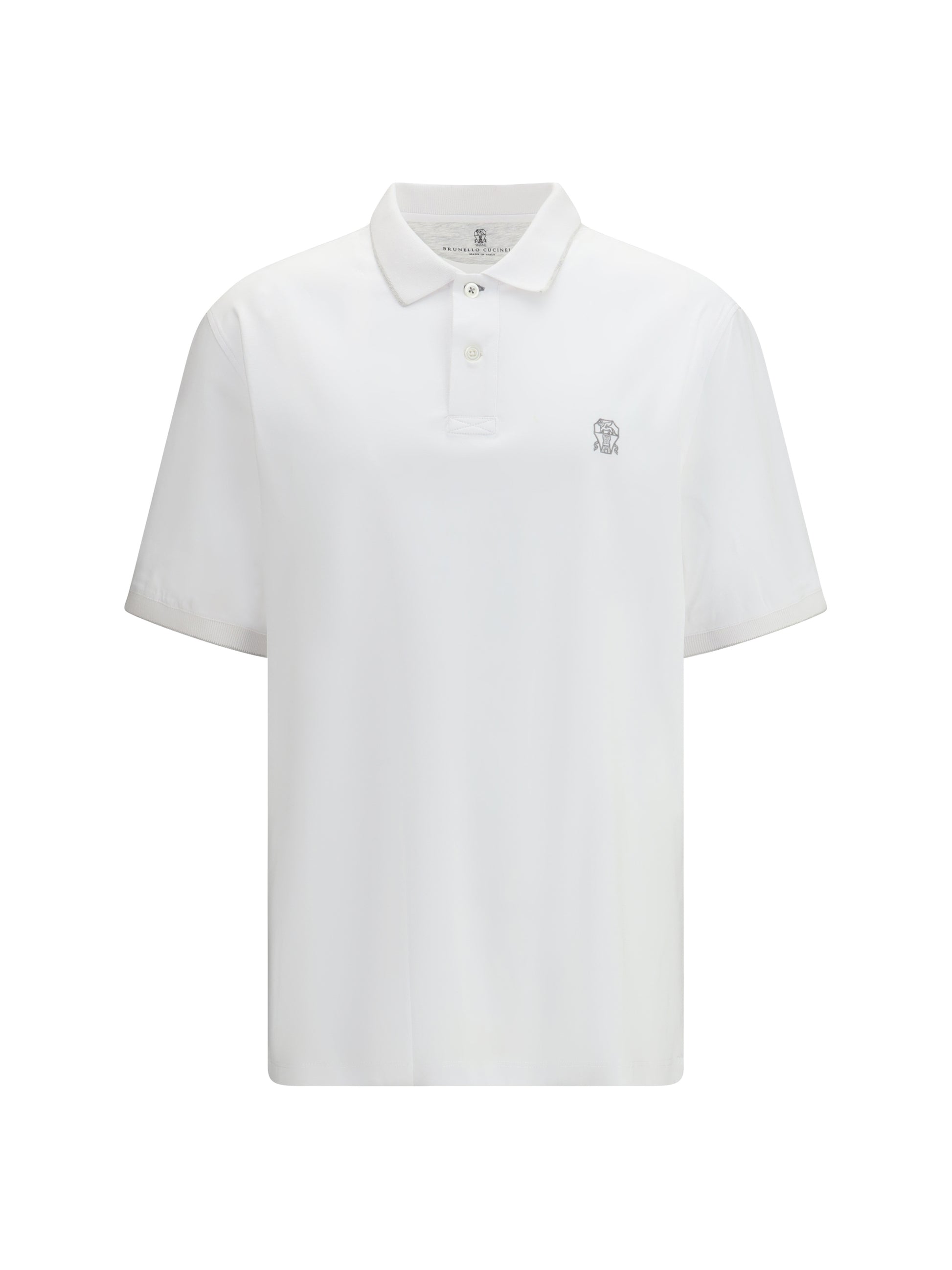 Brunello Cucinelli Men Polo In Cotton Jersey With Short Sleeves BRUNELLO CUCINELLI