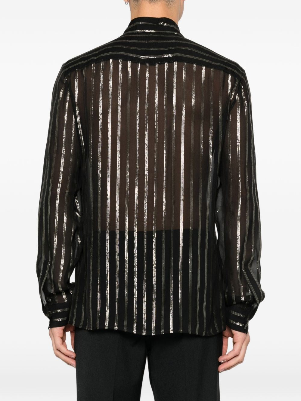 Valentino Garavani Men Valentino Silk And Lurex Chiffon Shirt VALENTINO GARAVANI