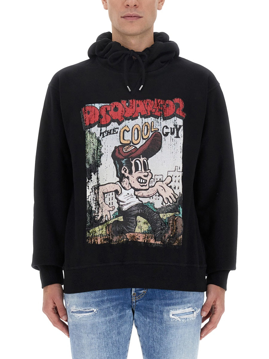Dsquared Men Sweatshirt With Logo Print DSQUARED2