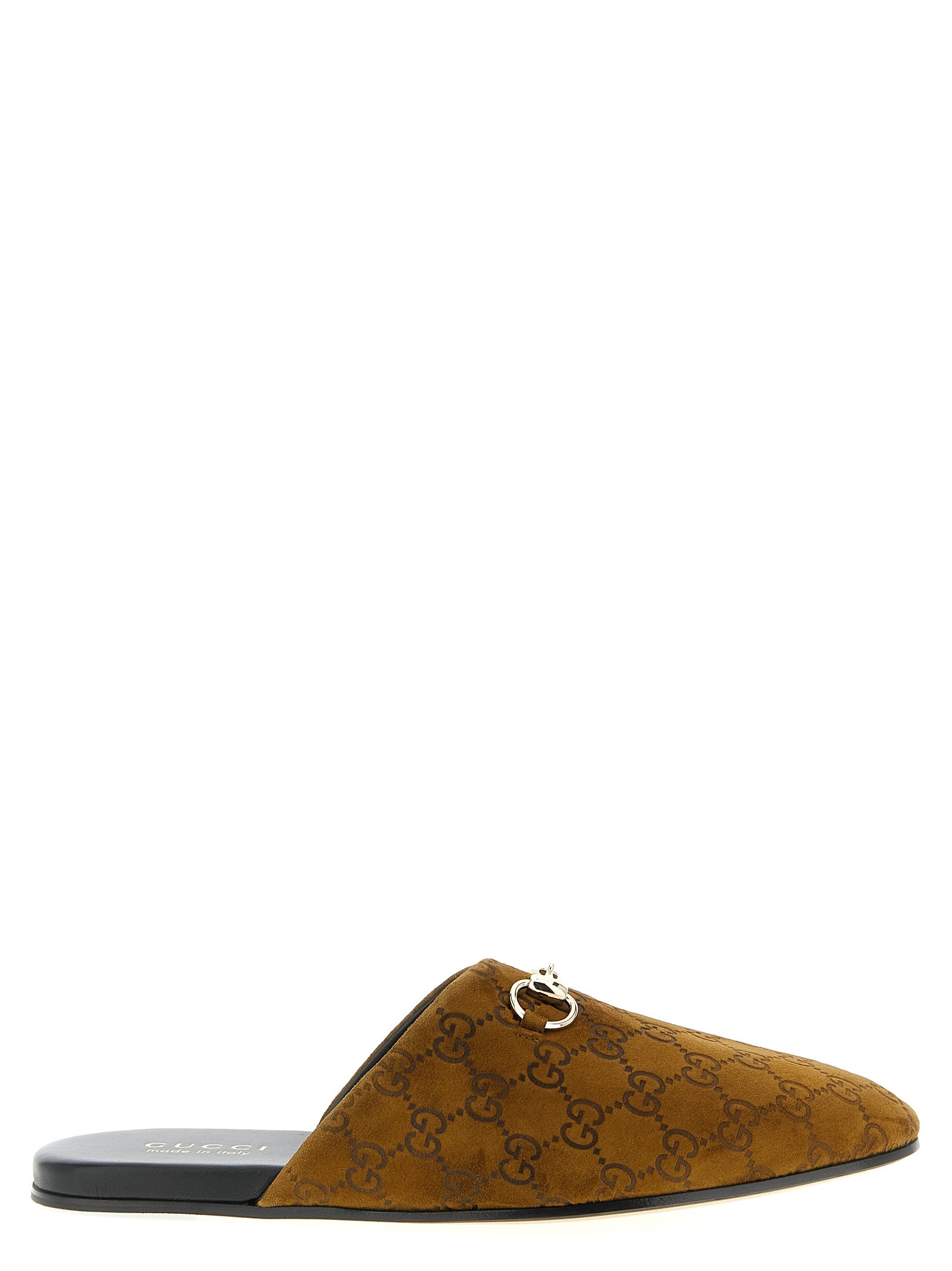 Gucci Men Sabot Suede Horsebit GUCCI