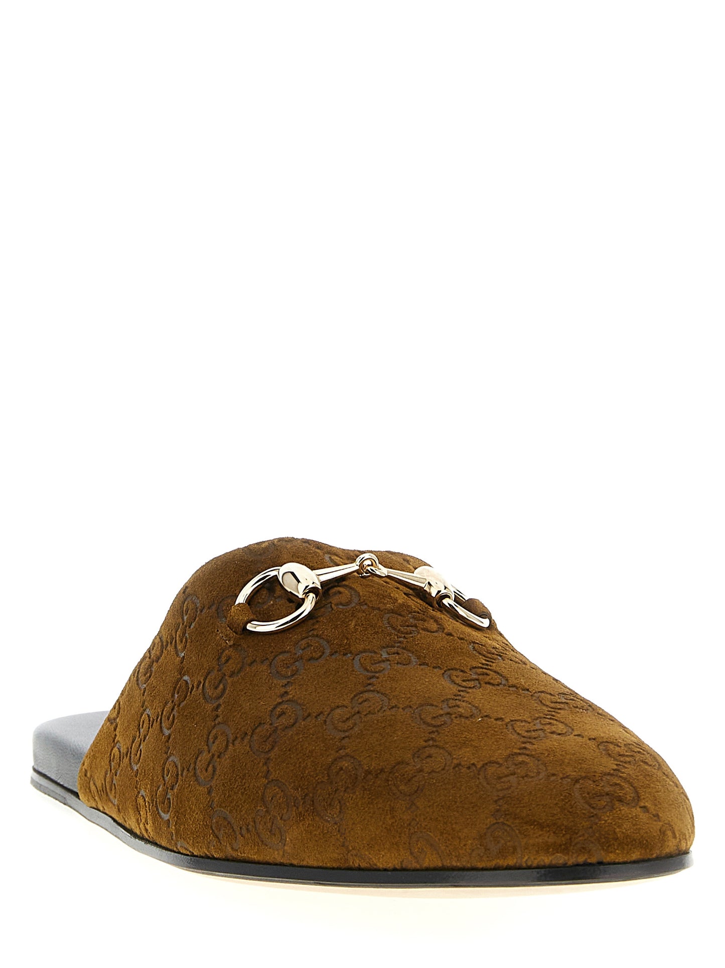 Gucci Men Sabot Suede Horsebit GUCCI