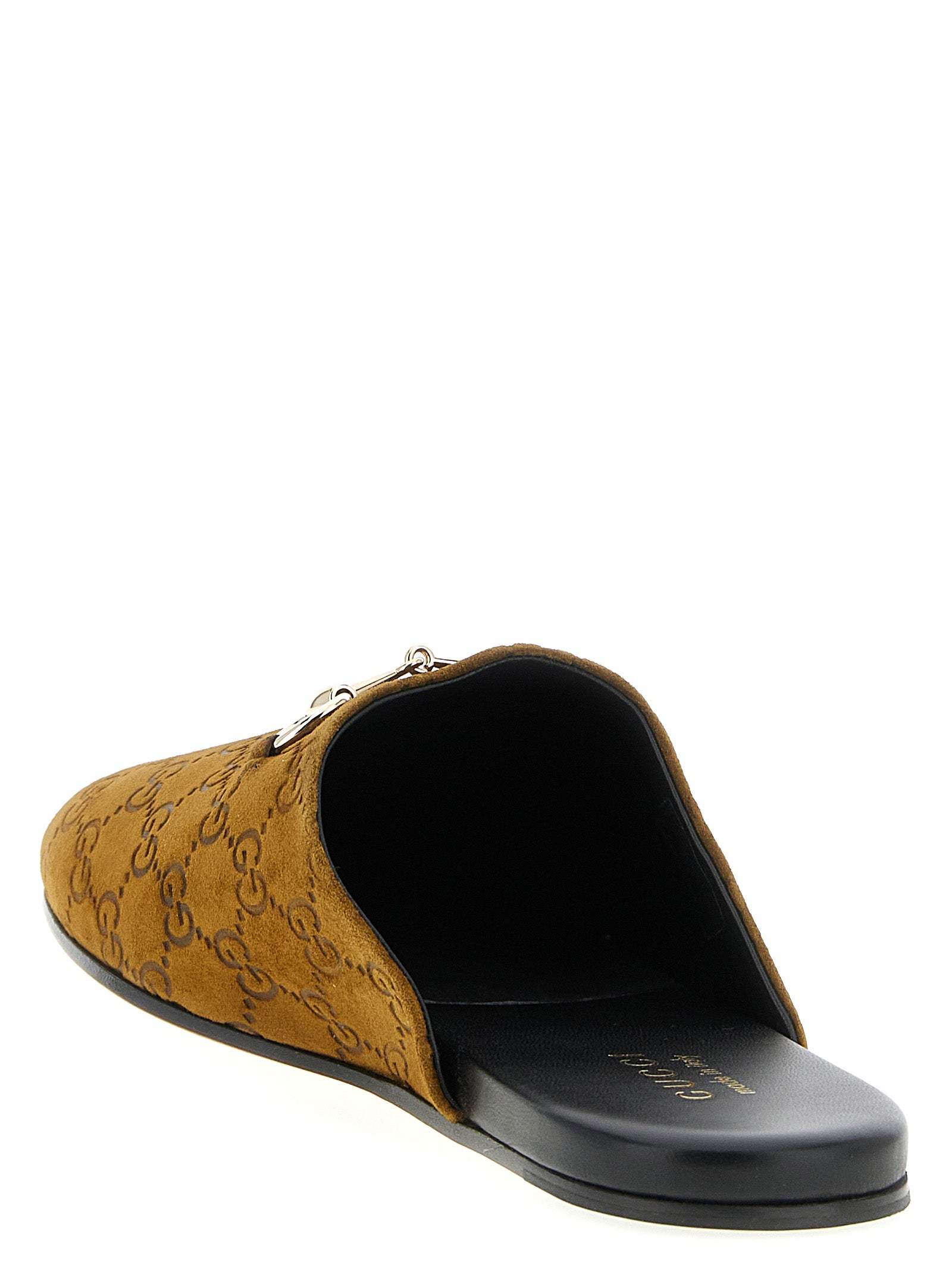 Gucci Men Sabot Suede Horsebit GUCCI